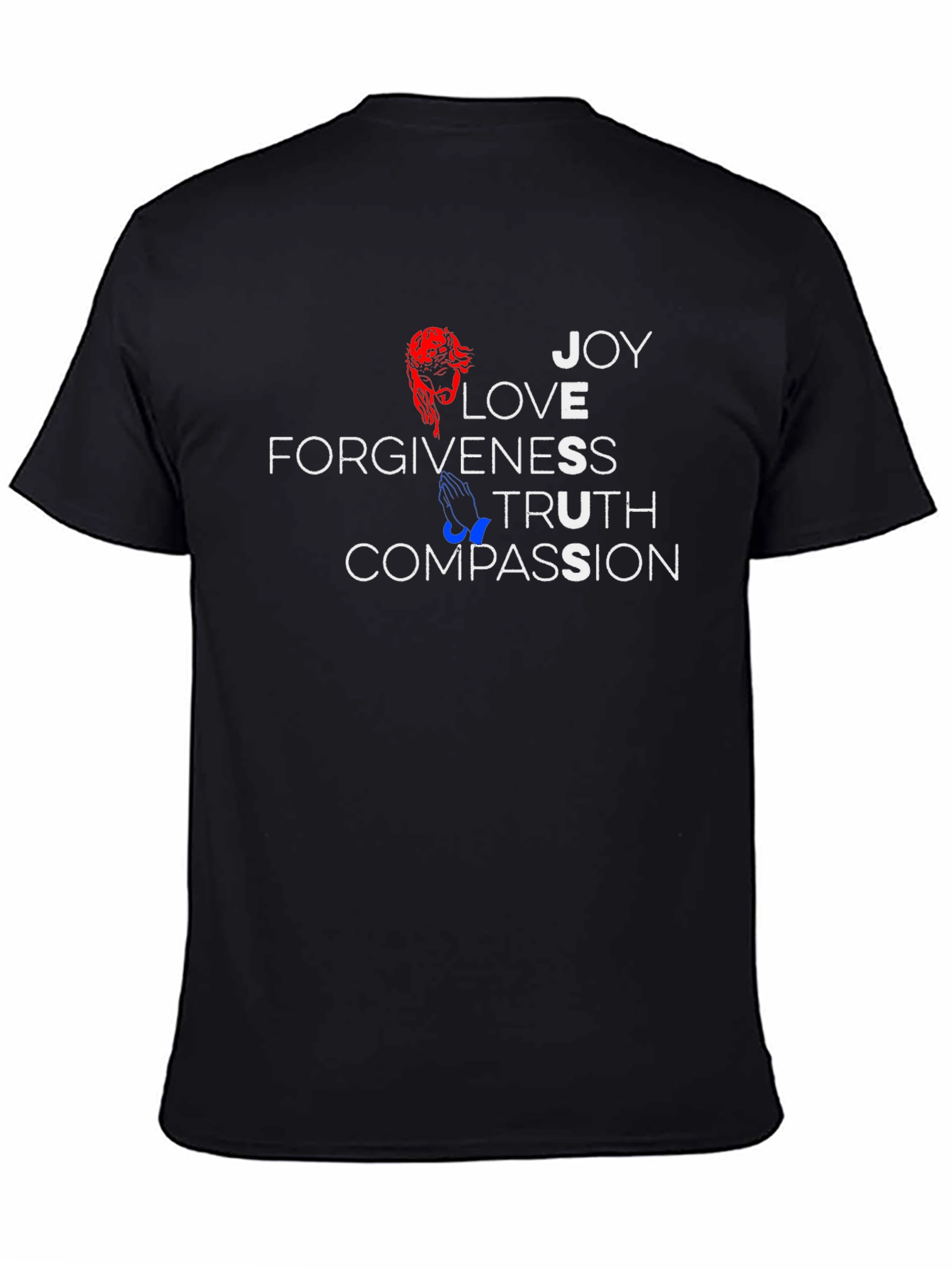 Faith-Inspired Graphic T-Shirt - Joy Love Compassion