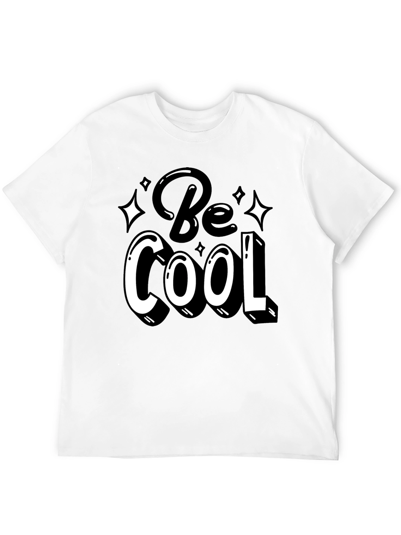Be Cool Graphic Tee - Black Cotton Casual Shirt