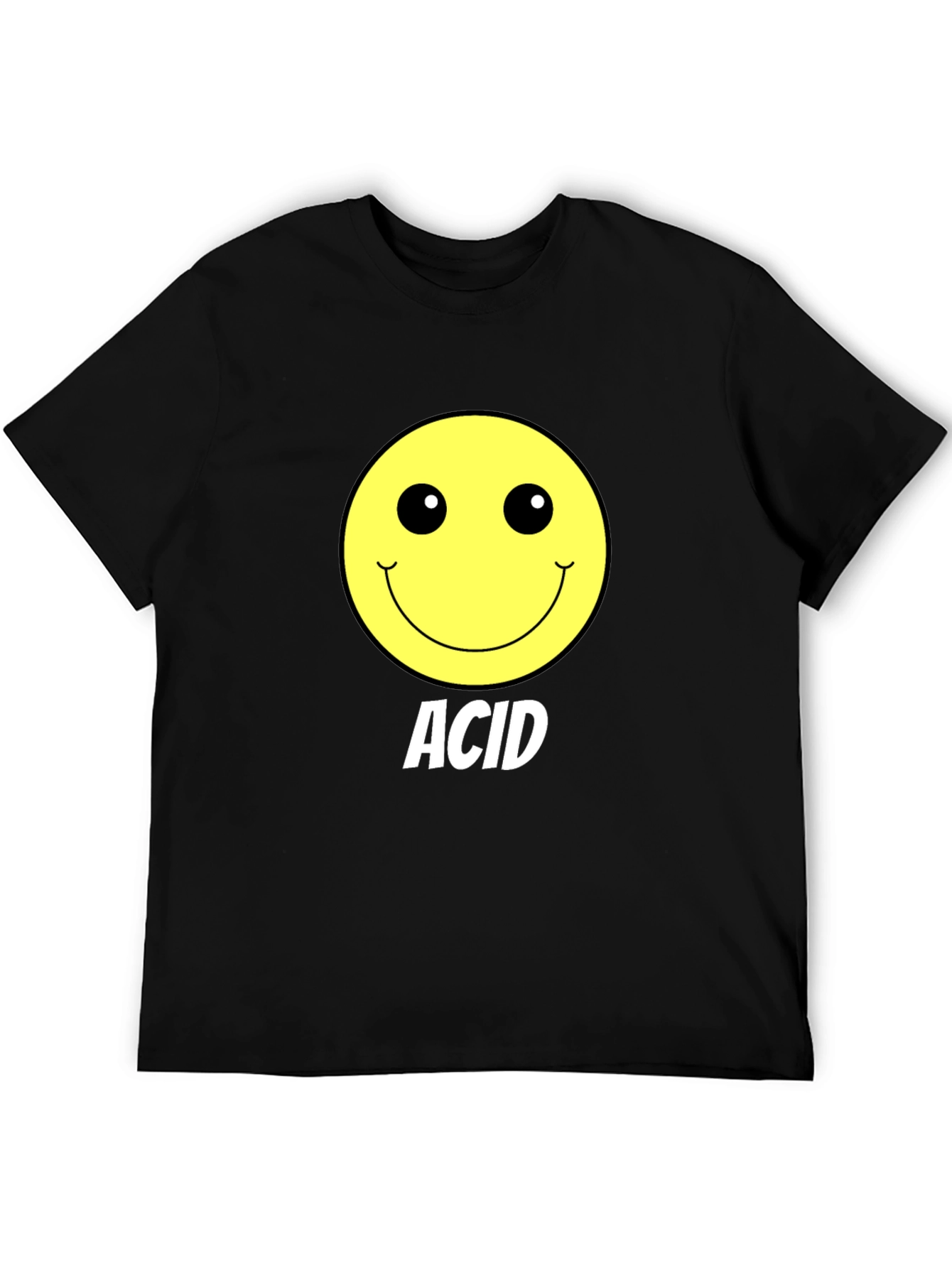 Acid Smiley Face Black T-Shirt