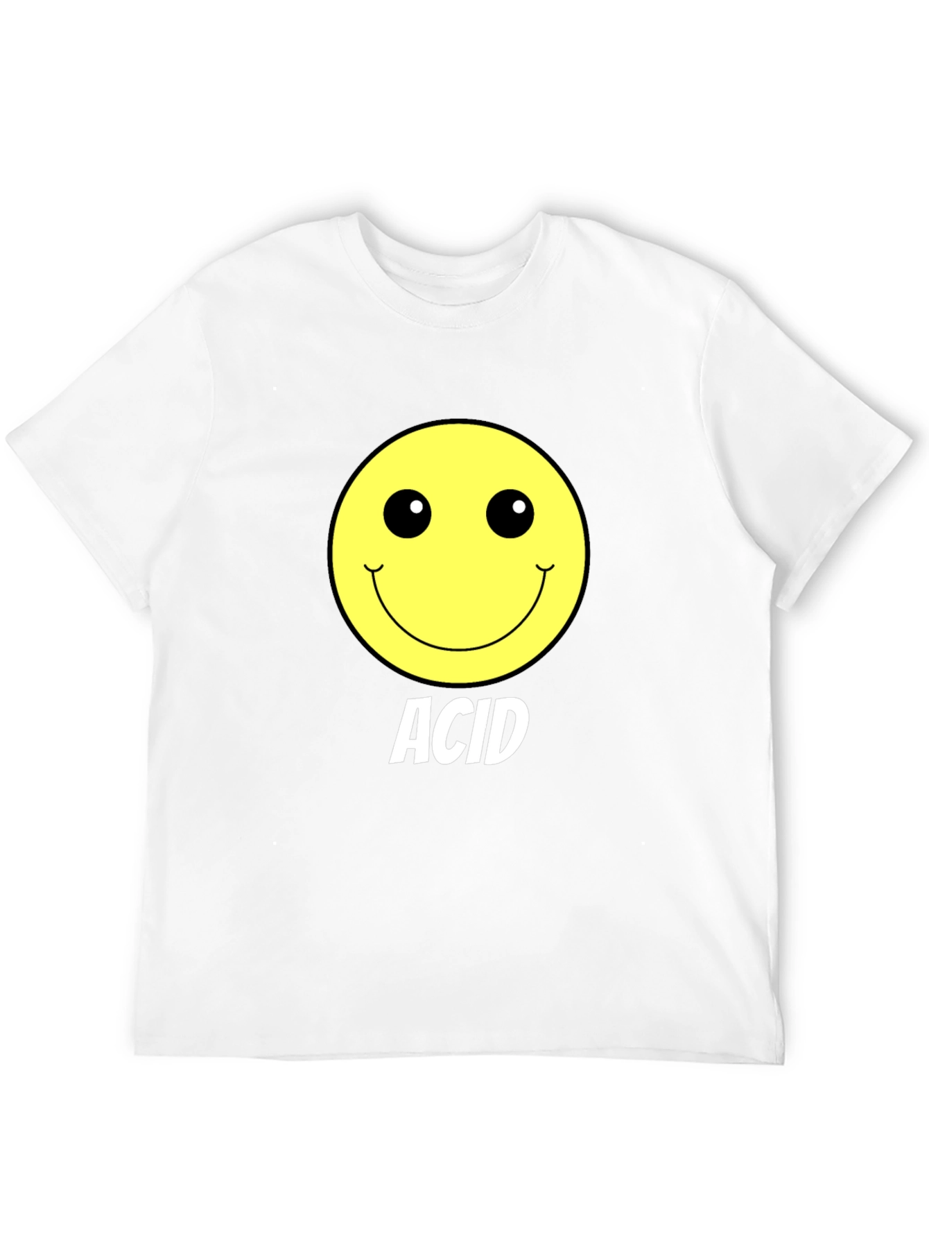 Acid Smiley Face Black T-Shirt