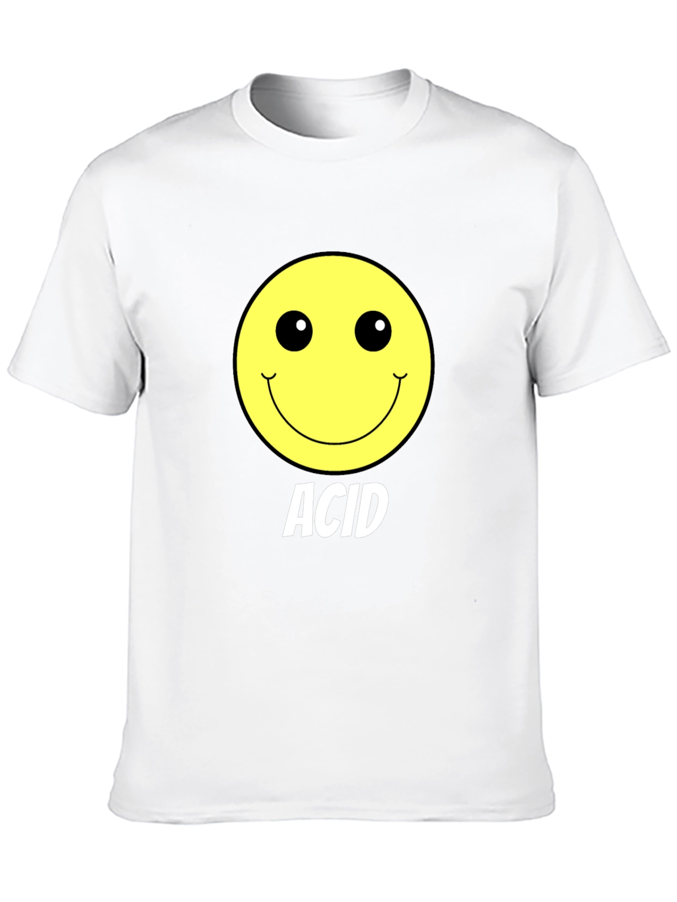 Acid Smiley Face Black T-Shirt