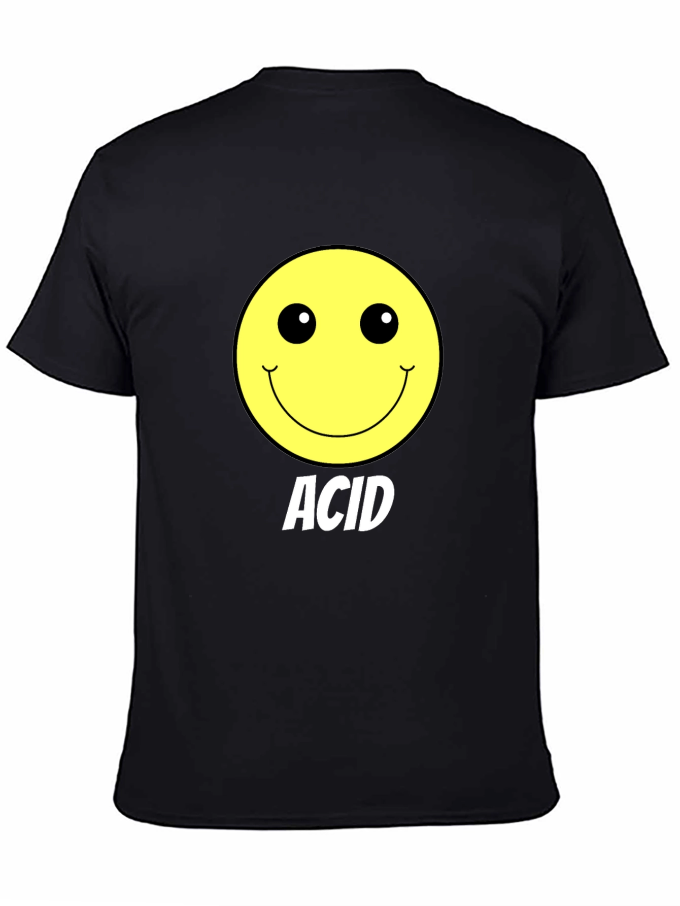 Acid Smiley Face Black T-Shirt