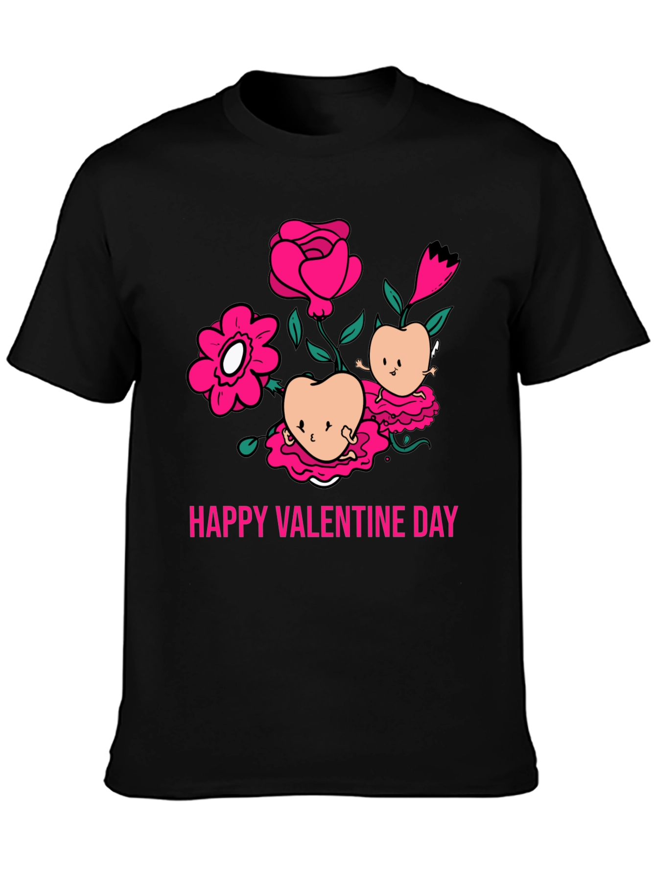Happy Valentines Day Peach Blossom T-Shirt