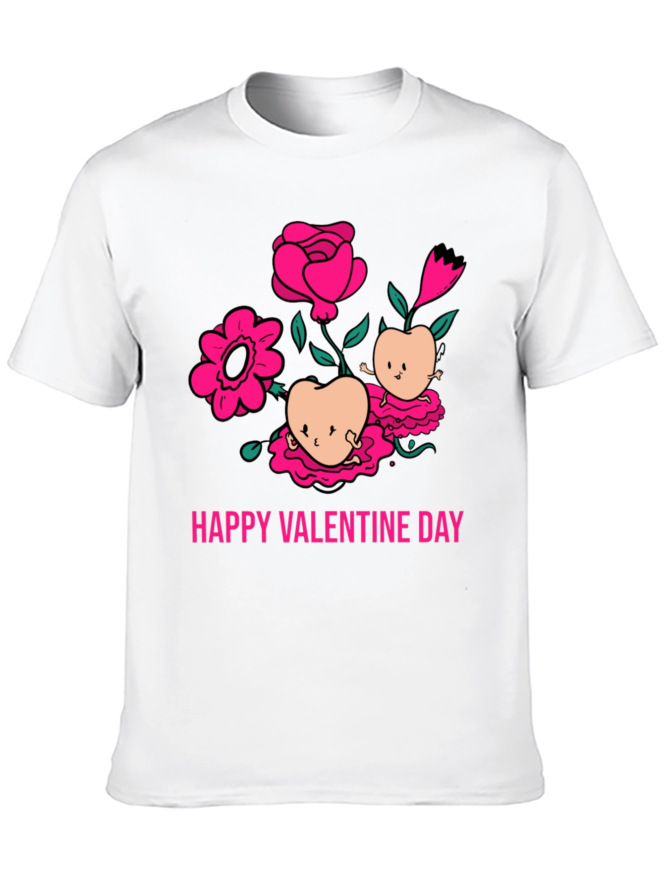 Happy Valentines Day Peach Blossom T-Shirt