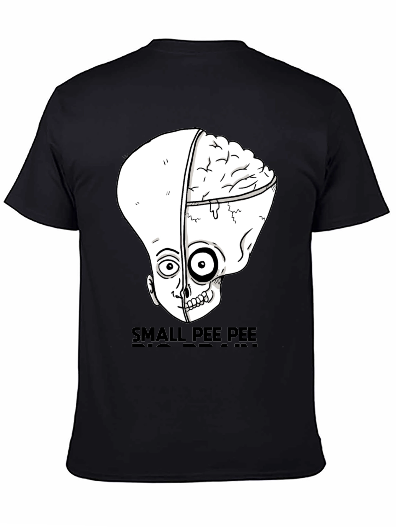 Small Pee Pee Big Brain Funny Graphic Tee