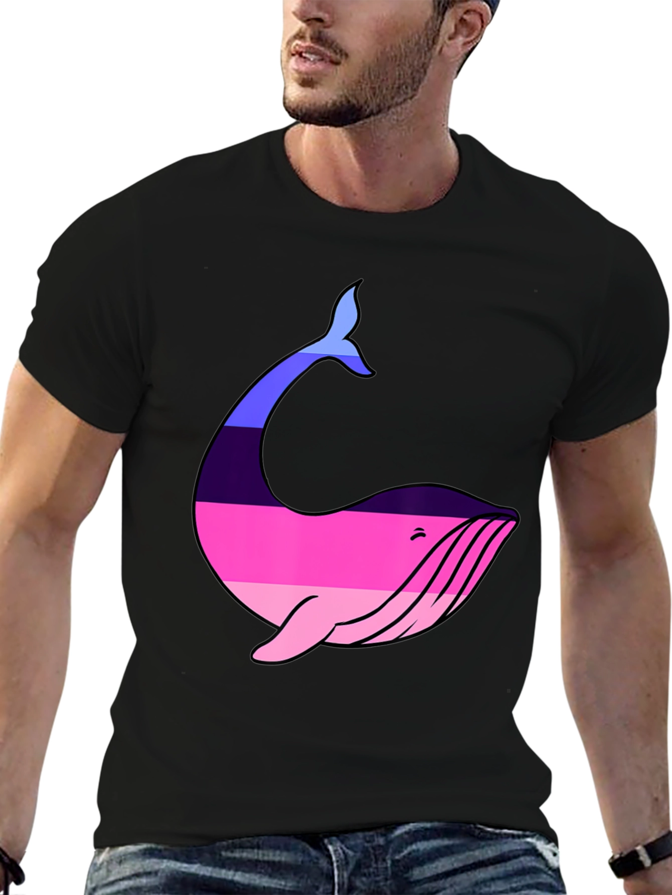 Whale Pride T-Shirt - Black