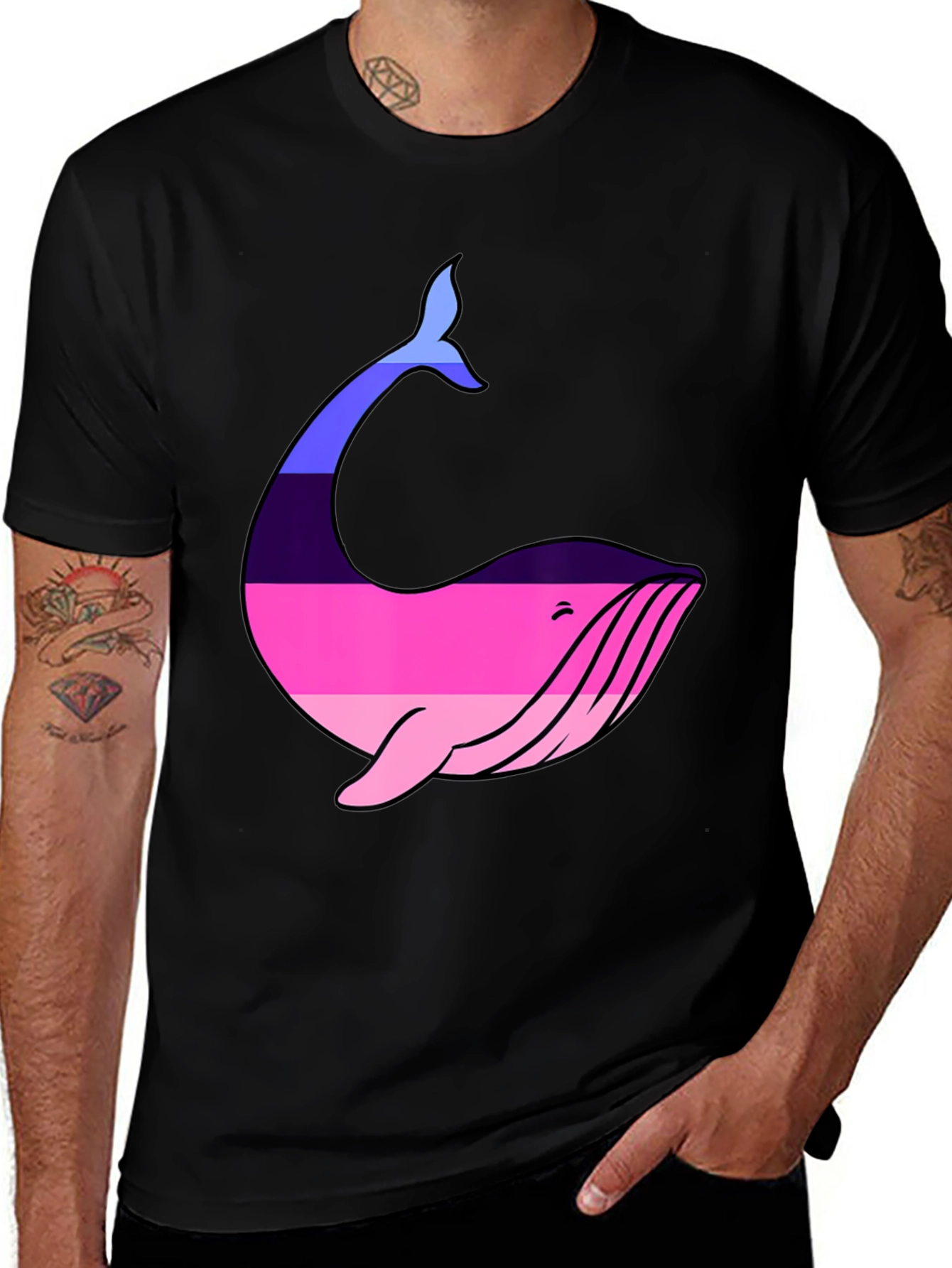 Whale Pride T-Shirt - Black