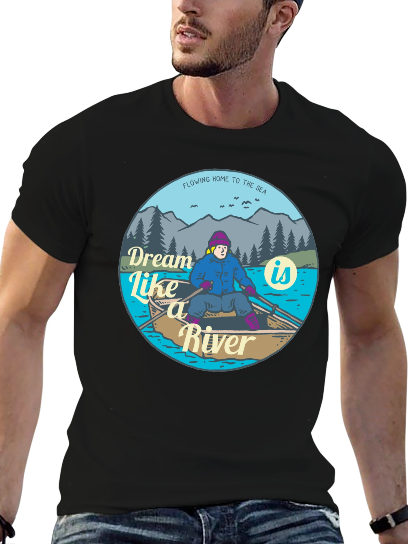 Dream Like a River T-Shirt - Flowing Home Design