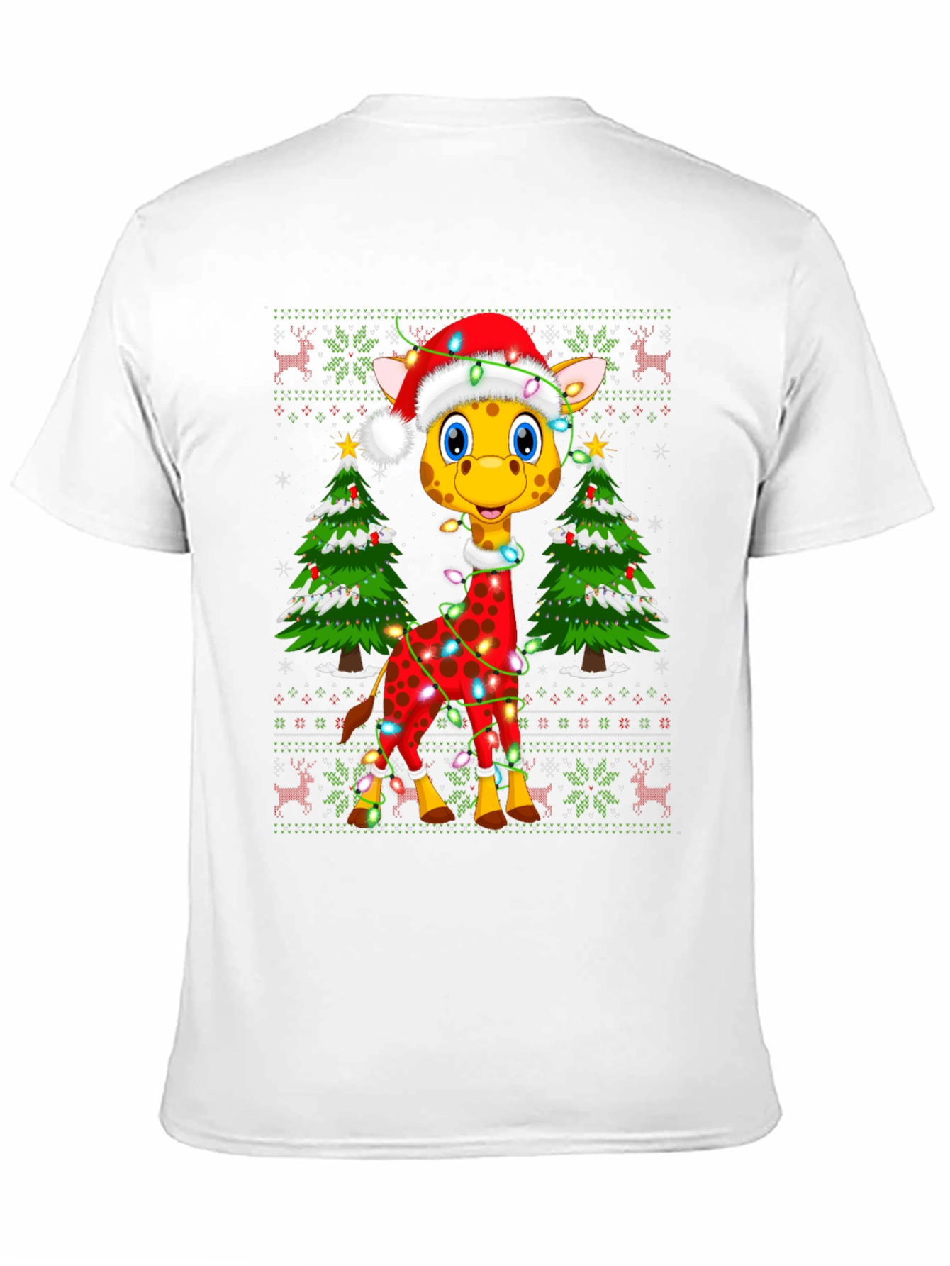 Festive Giraffe Christmas T-Shirt