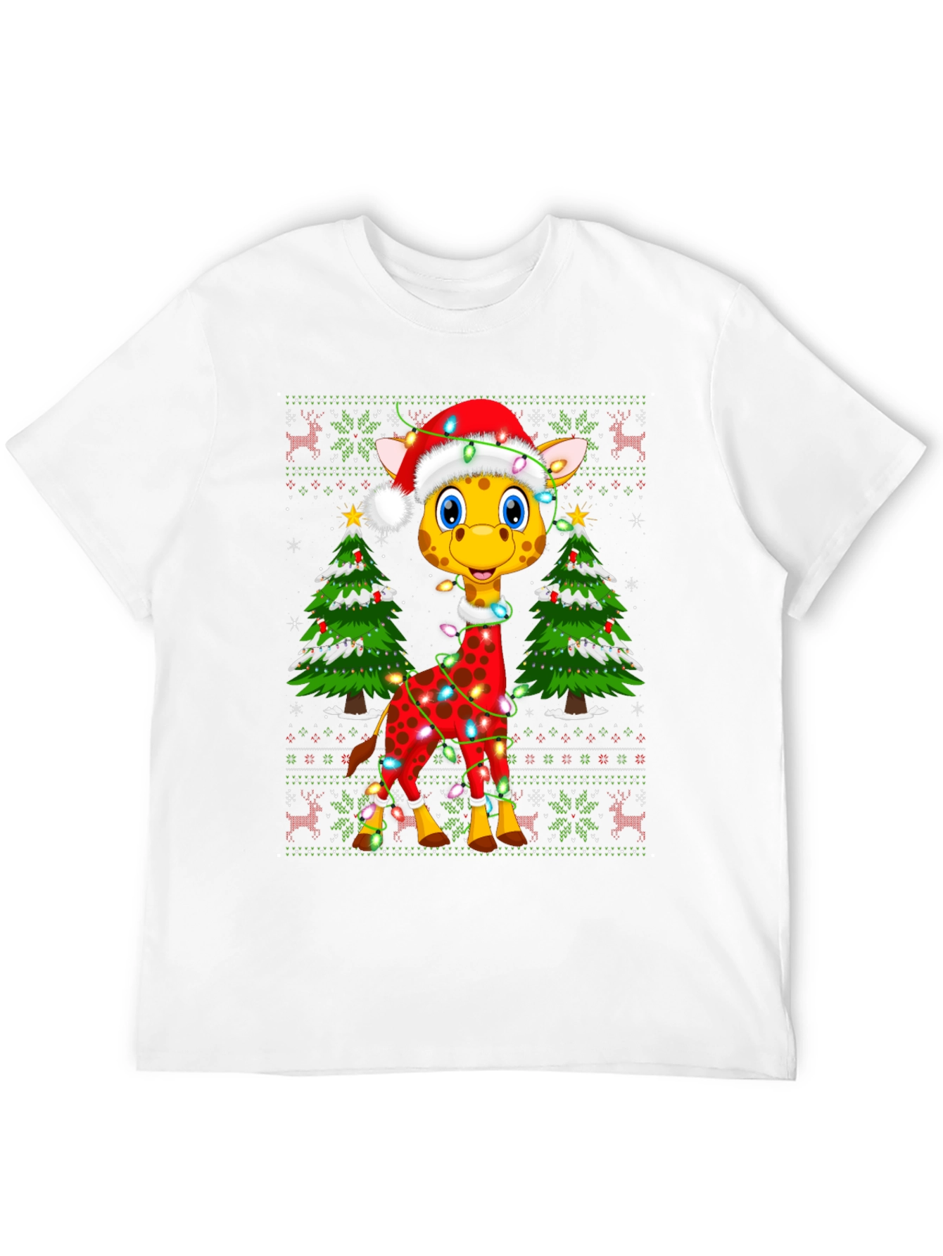 Festive Giraffe Christmas T-Shirt