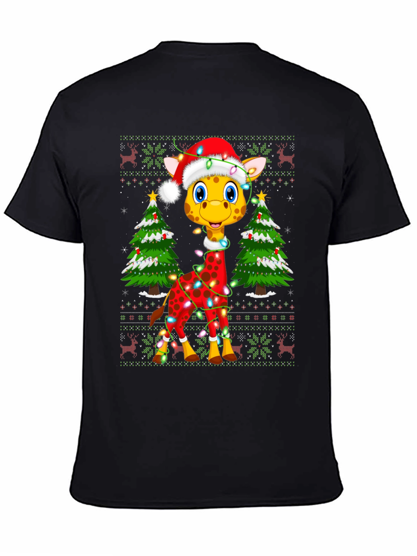 Festive Giraffe Christmas T-Shirt