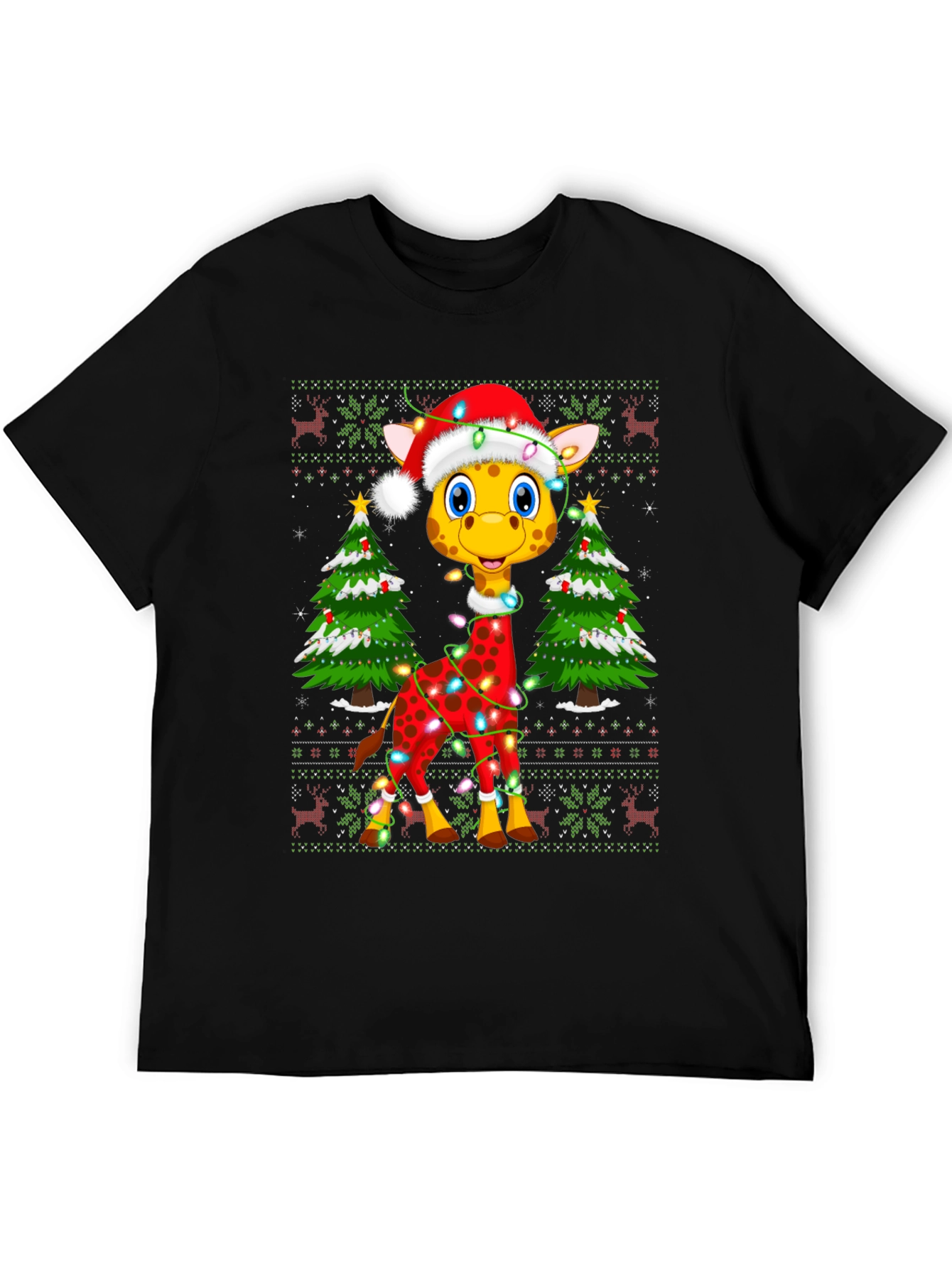 Festive Giraffe Christmas T-Shirt