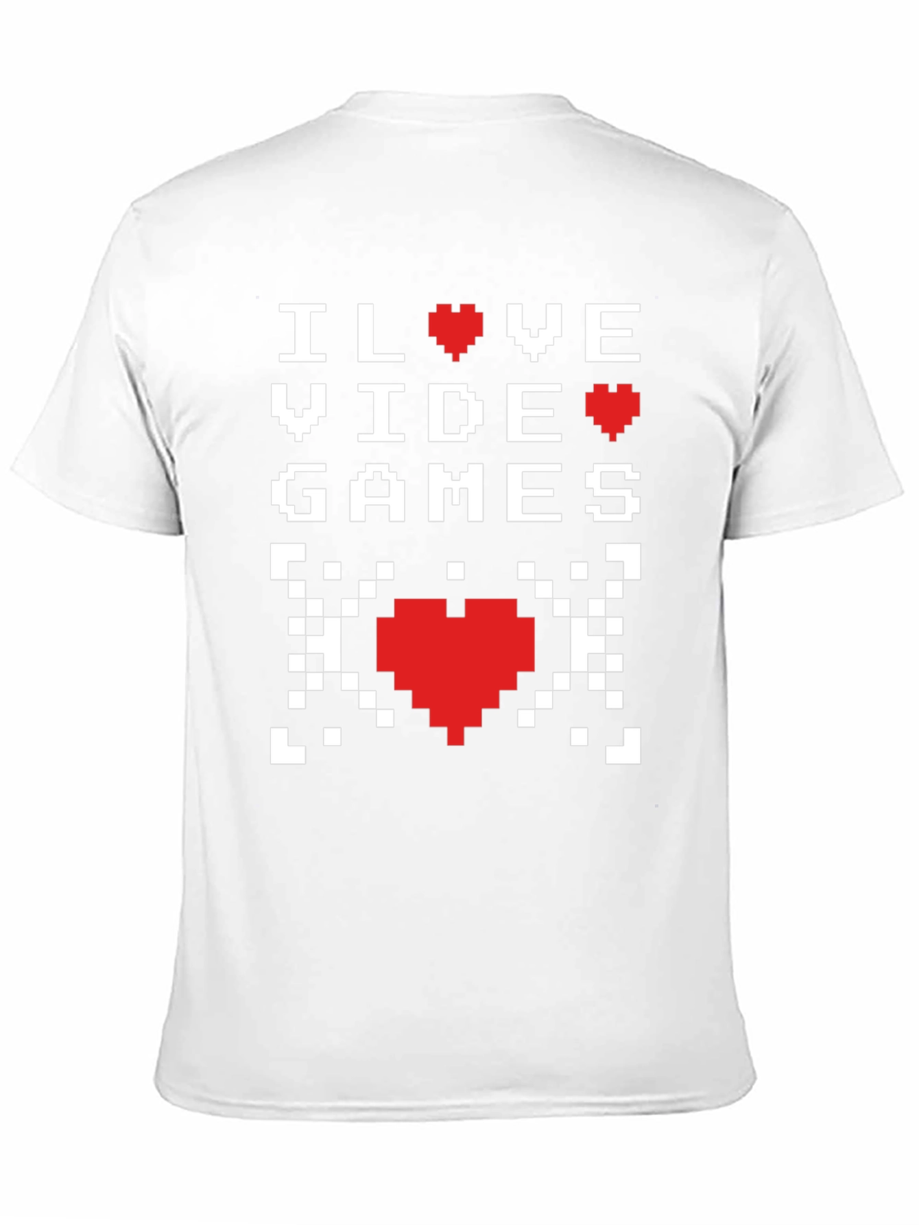 I Love Video Games Pixel Heart T-Shirt