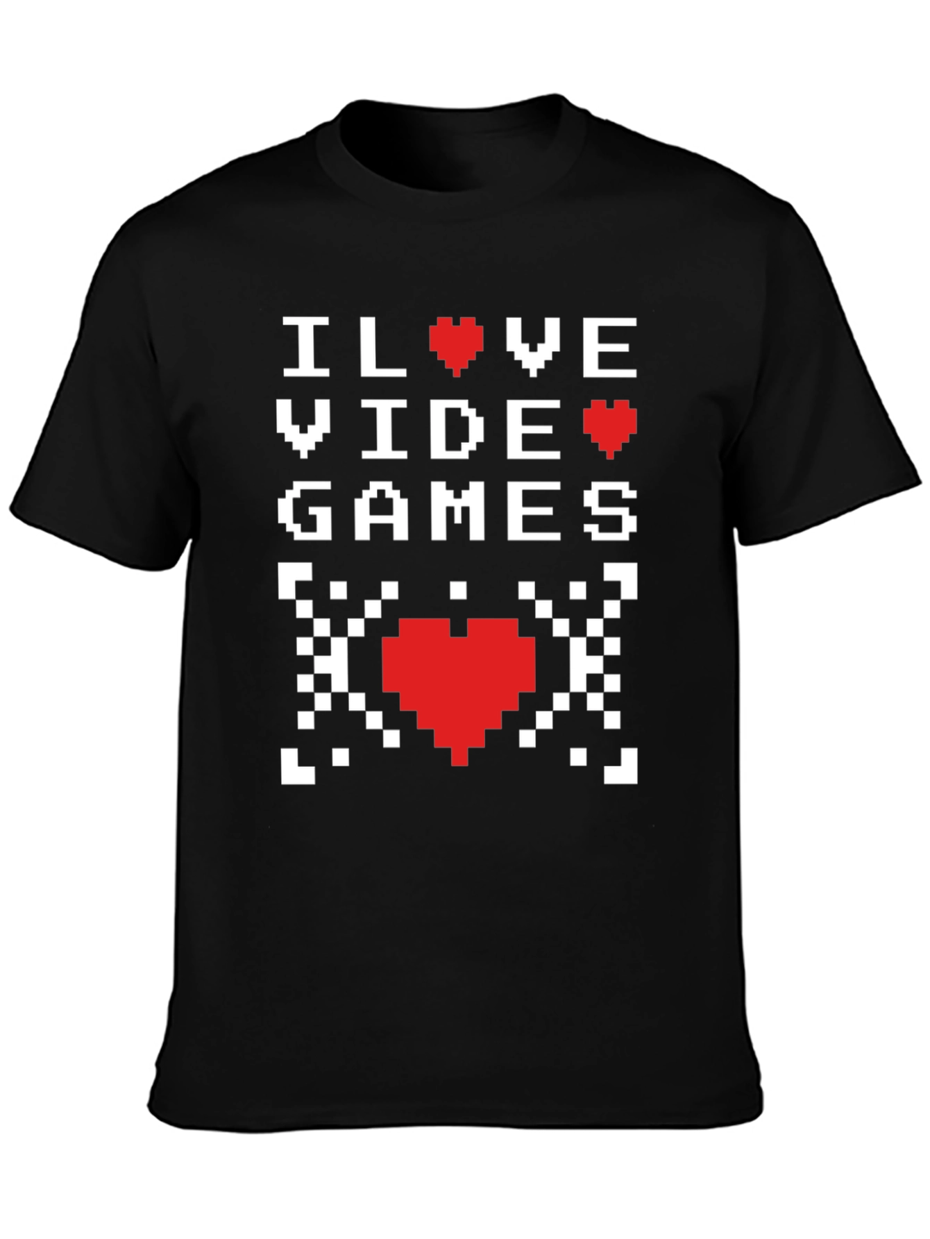 I Love Video Games Pixel Heart T-Shirt