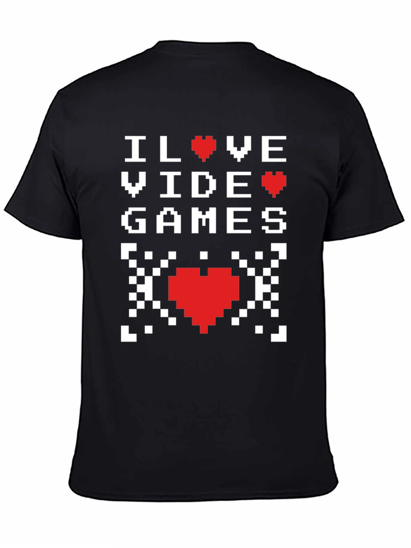 I Love Video Games Pixel Heart T-Shirt