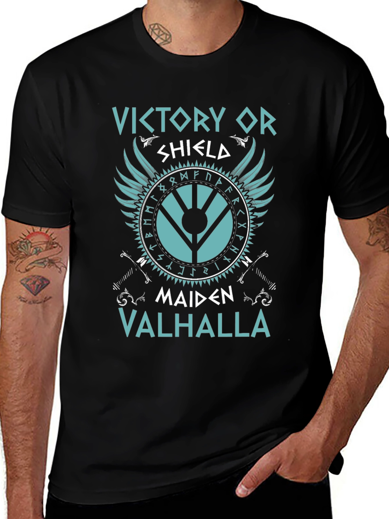 Viking Shield Maiden Valhalla Graphic Tee