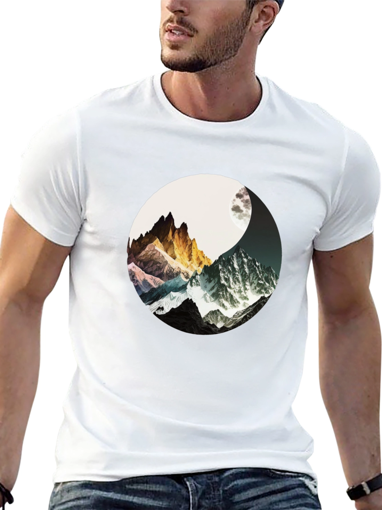 Yin Yang Mountains T-Shirt - Harmony & Adventure