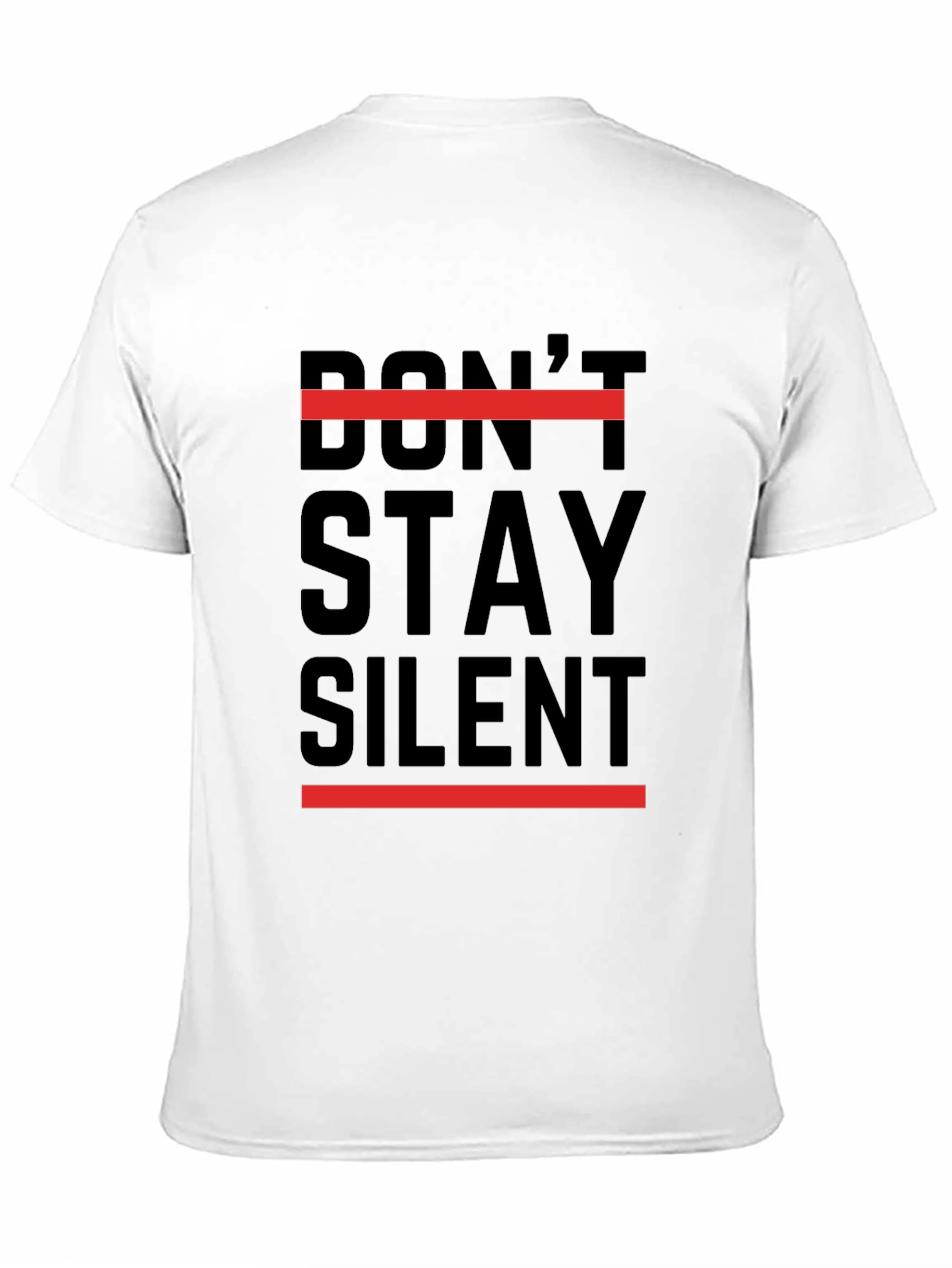 Dont Stay Silent Graphic Tee - Black
