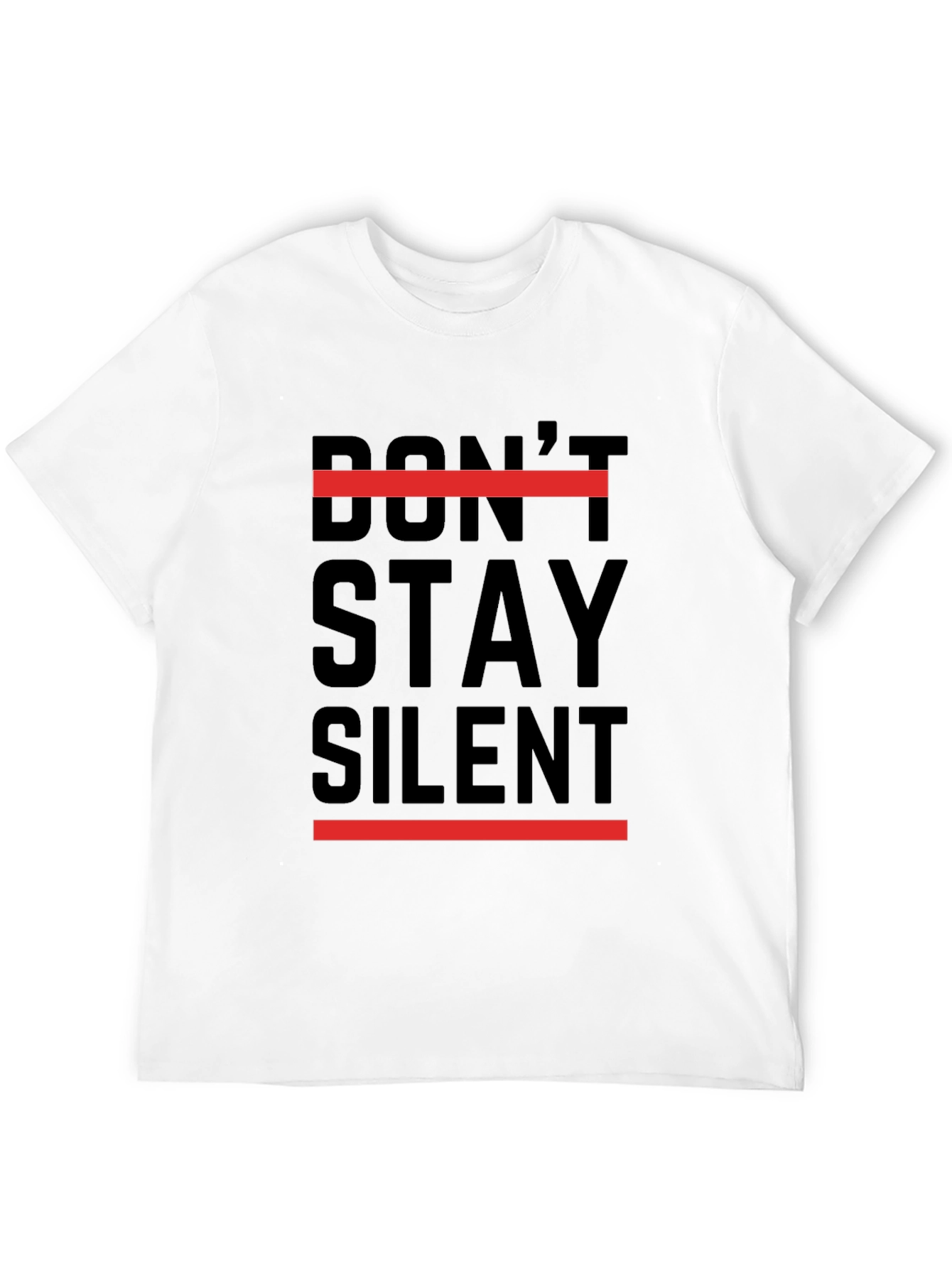 Dont Stay Silent Graphic Tee - Black