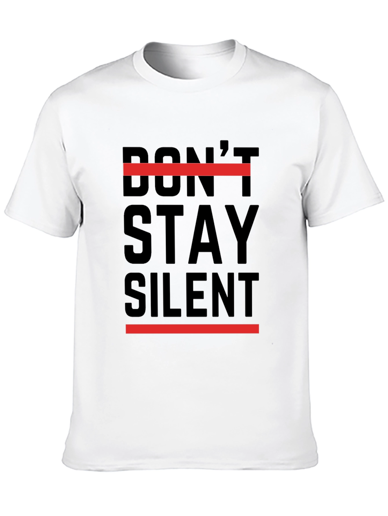 Dont Stay Silent Graphic Tee - Black