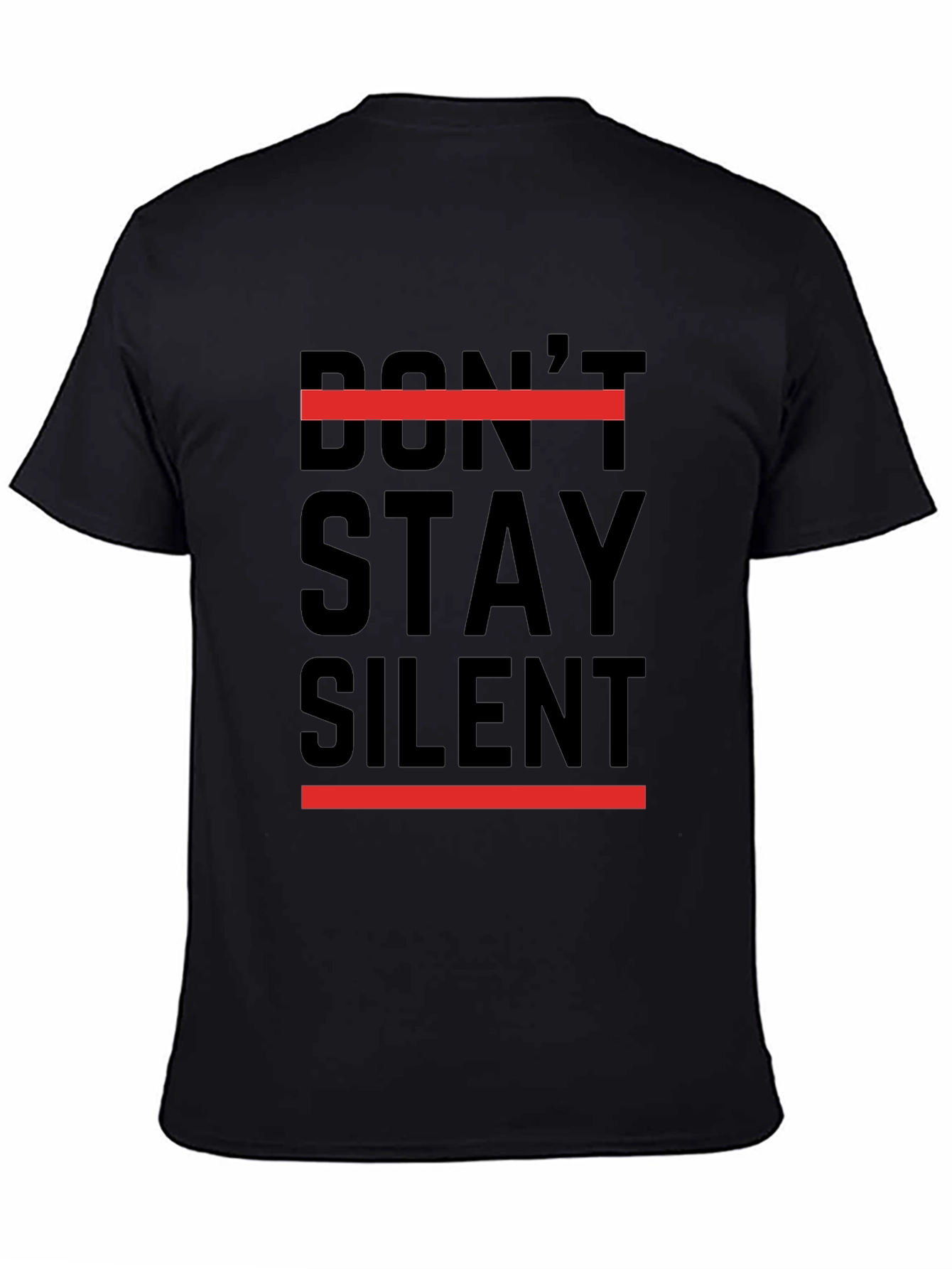 Dont Stay Silent Graphic Tee - Black