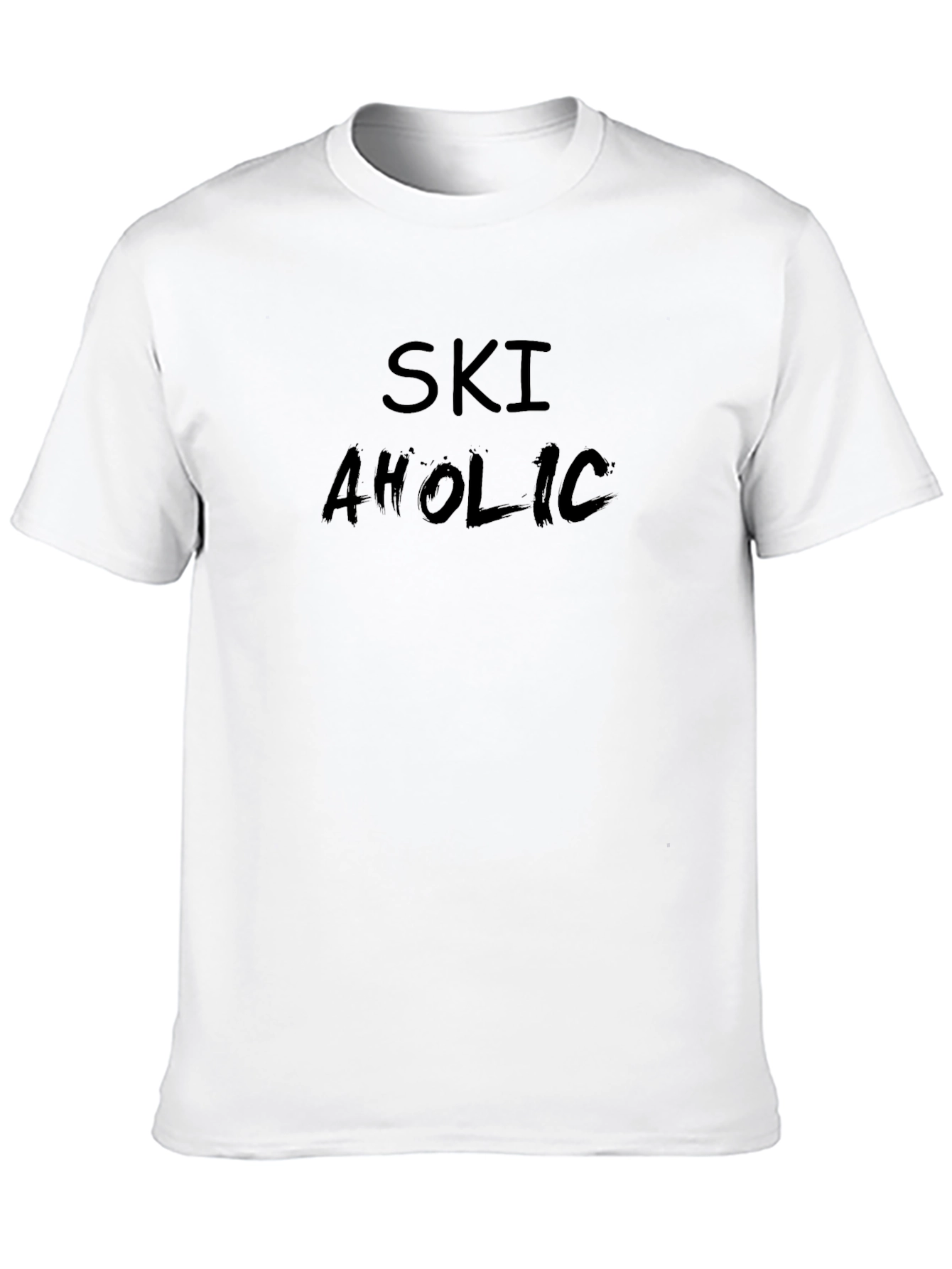 Skiaholic Black T-Shirt - Cool Graphic Tee