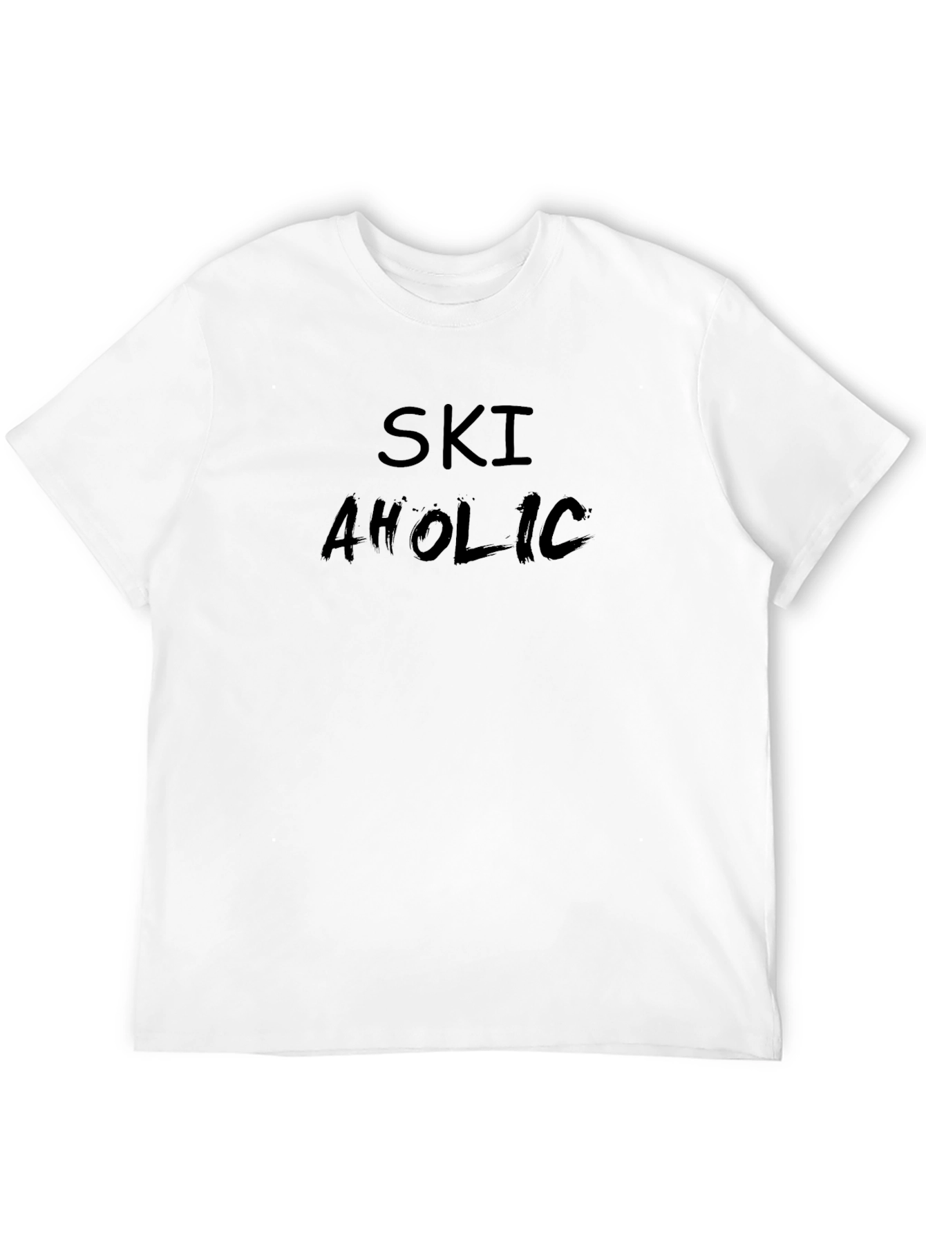 Skiaholic Black T-Shirt - Cool Graphic Tee