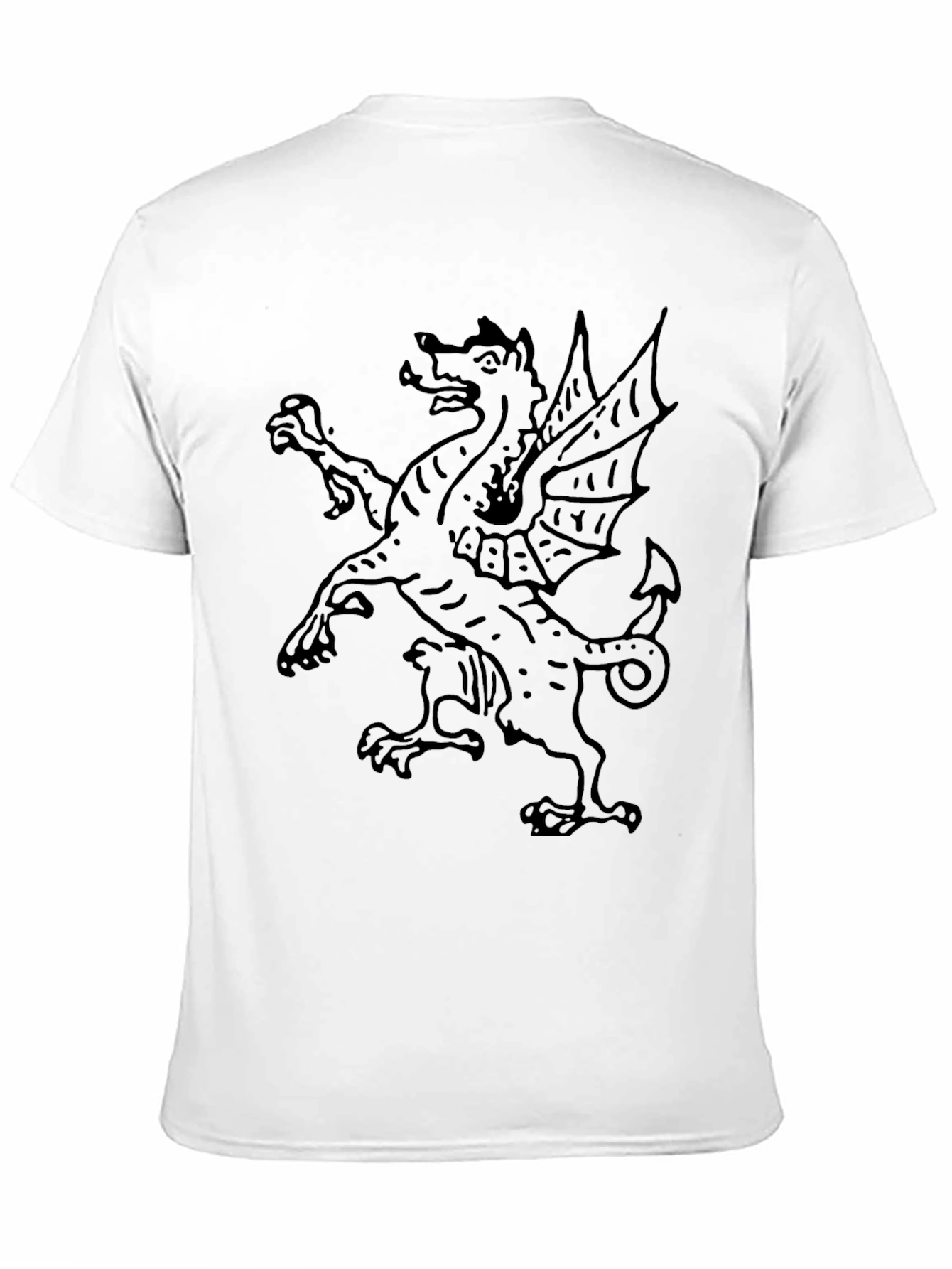 Black Dragon Graphic Tee - Unique Medieval Design