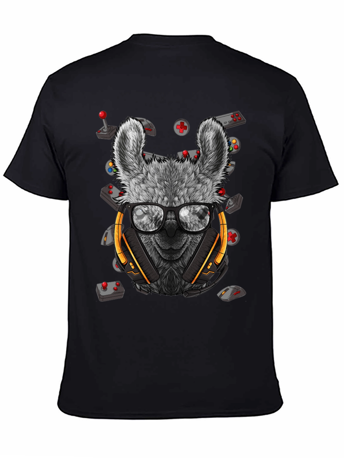 Gamer Llama T-Shirt - Gaming Headset & Controller Design