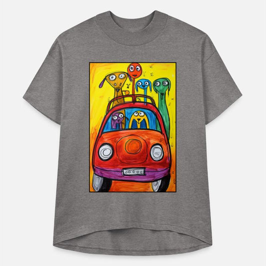 A Car Full of Dogs: Kid's Crayon Drawing