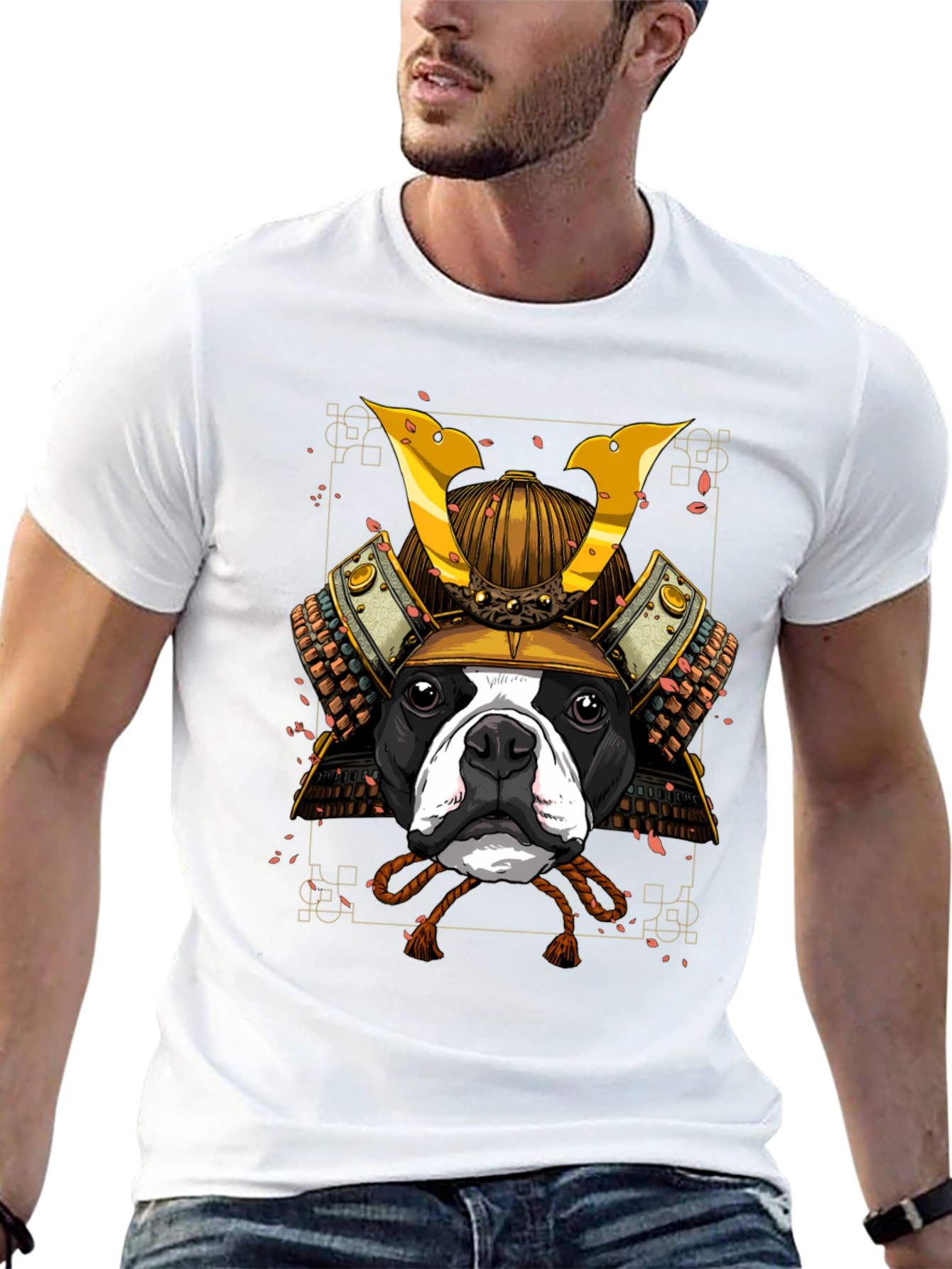 Samurai Dog T-Shirt - Black Graphic Tee