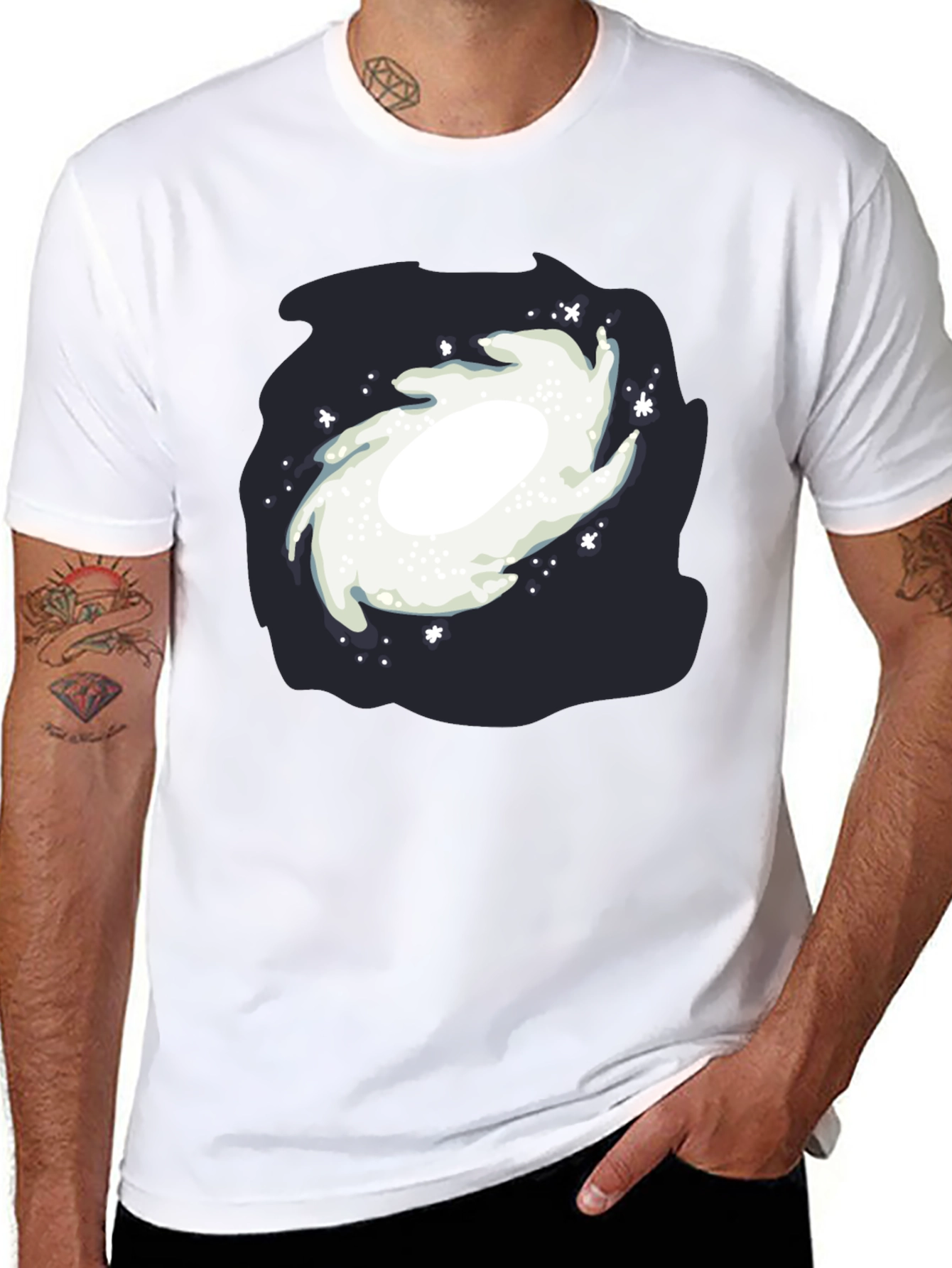 Galaxy Graphic Black T-Shirt