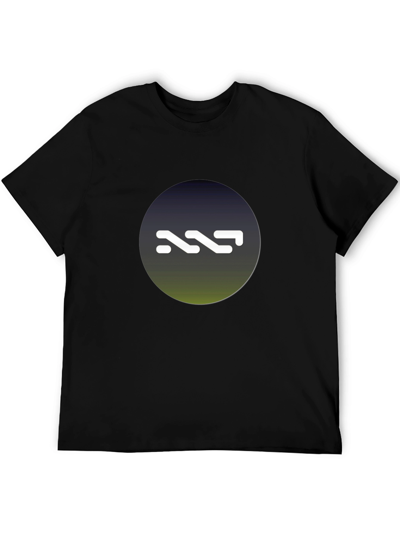 NNN Logo Black T-Shirt - Gradient Circle Design