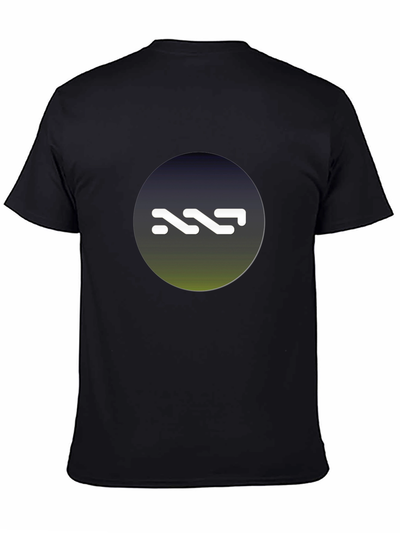 NNN Logo Black T-Shirt - Gradient Circle Design