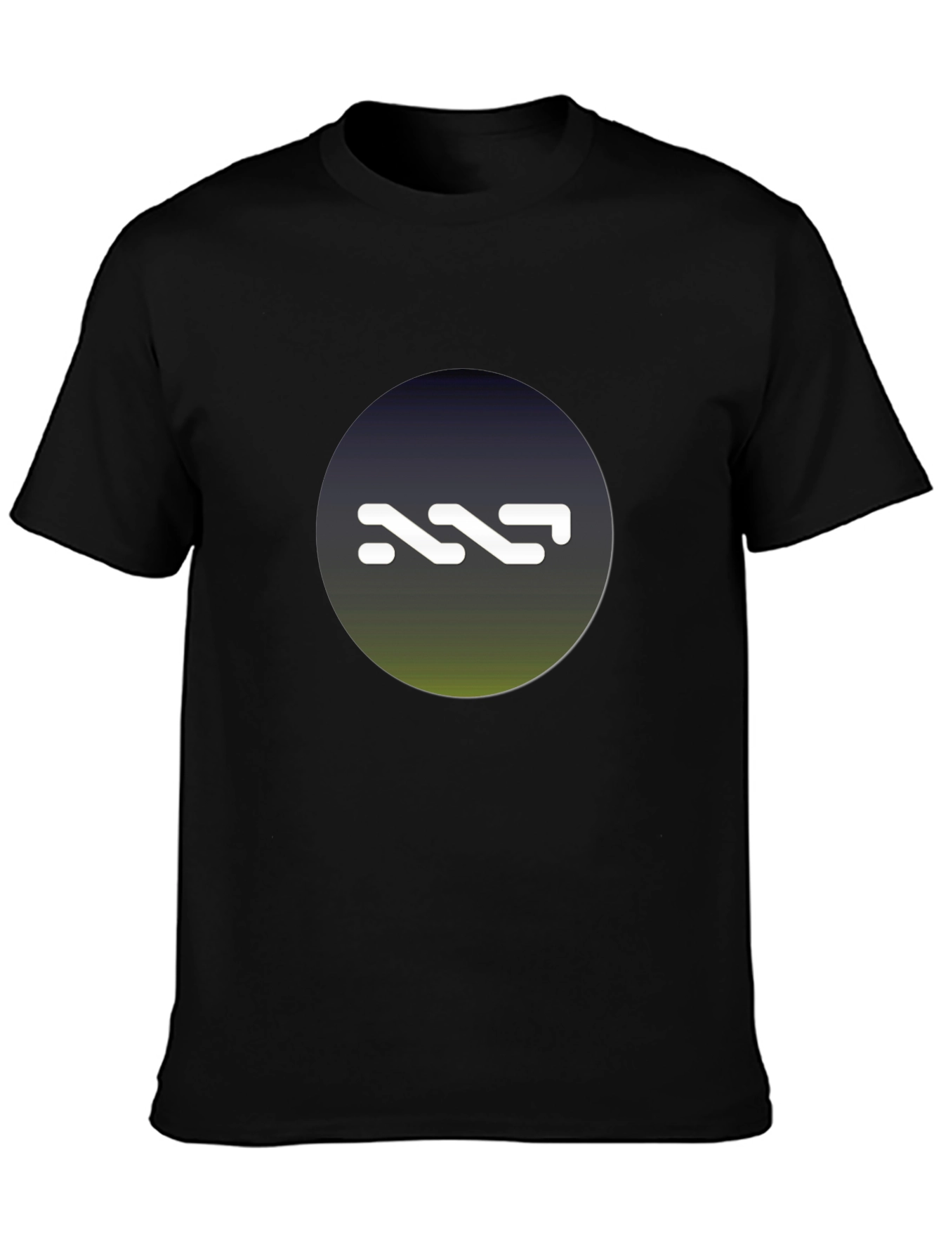 NNN Logo Black T-Shirt - Gradient Circle Design