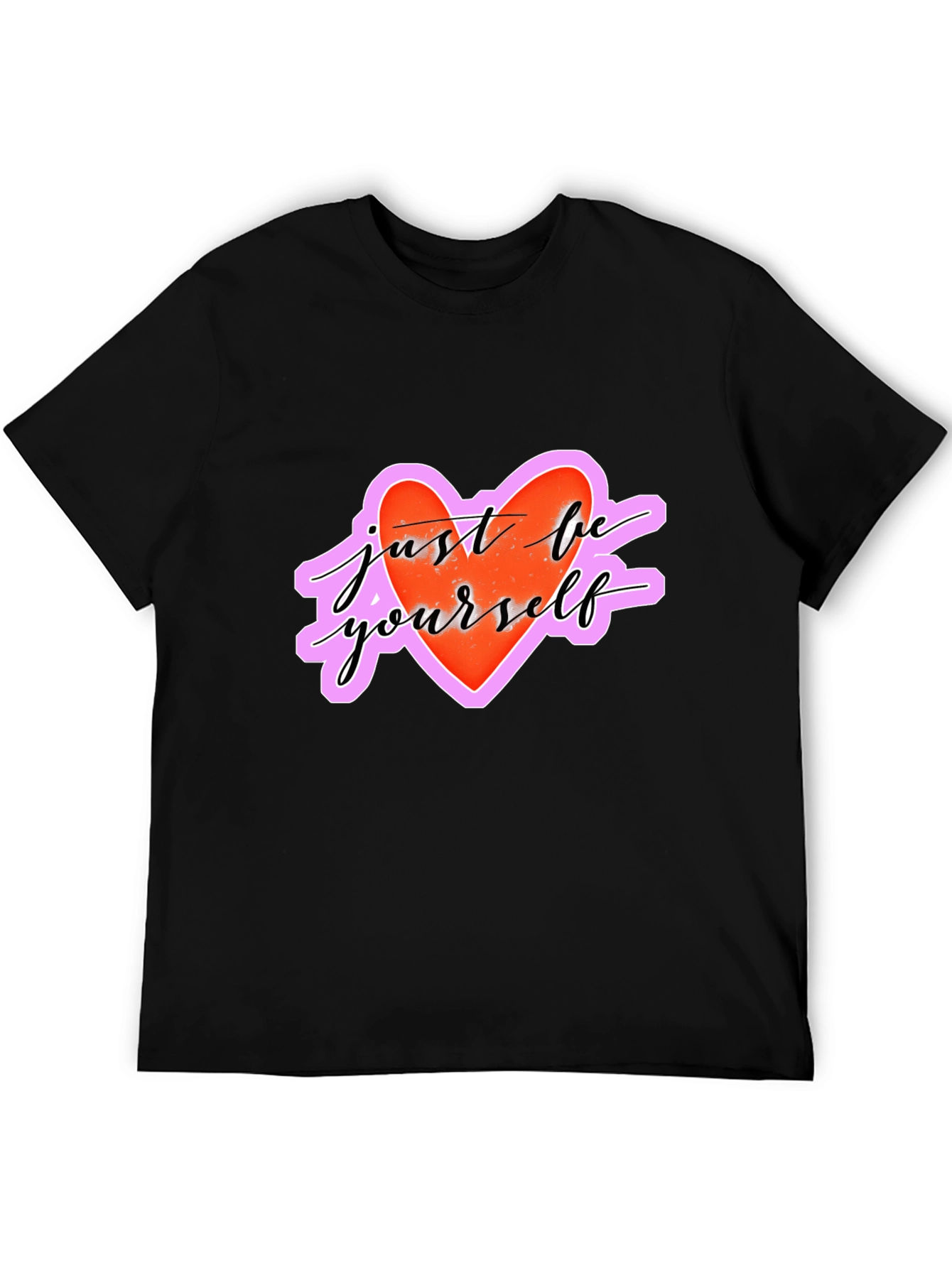 Just Be Yourself Heart Graphic T-Shirt