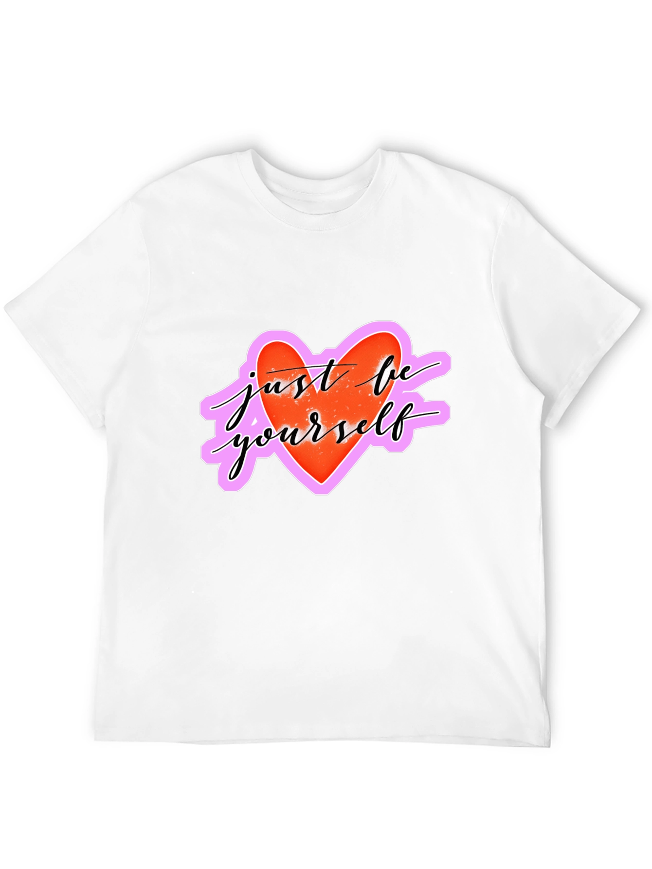 Just Be Yourself Heart Graphic T-Shirt