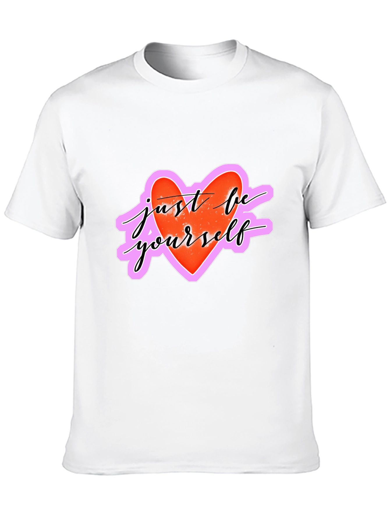 Just Be Yourself Heart Graphic T-Shirt
