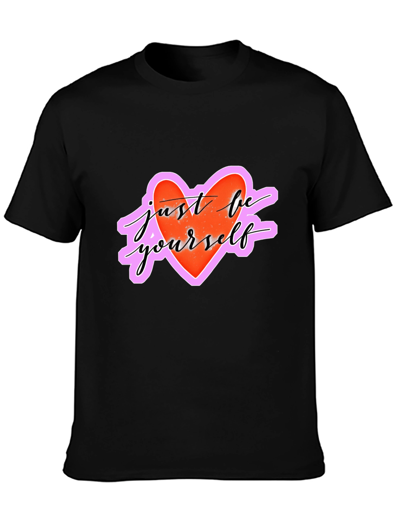 Just Be Yourself Heart Graphic T-Shirt