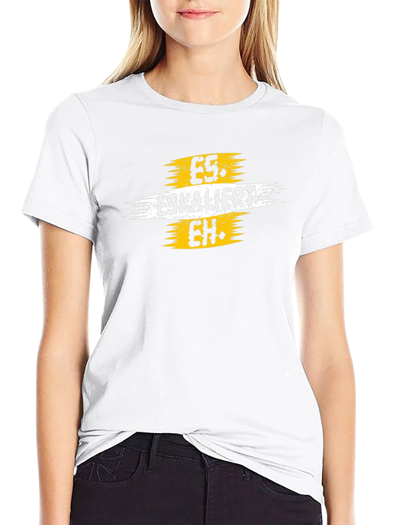 Es Eskaliert Eh Black Graphic Tee
