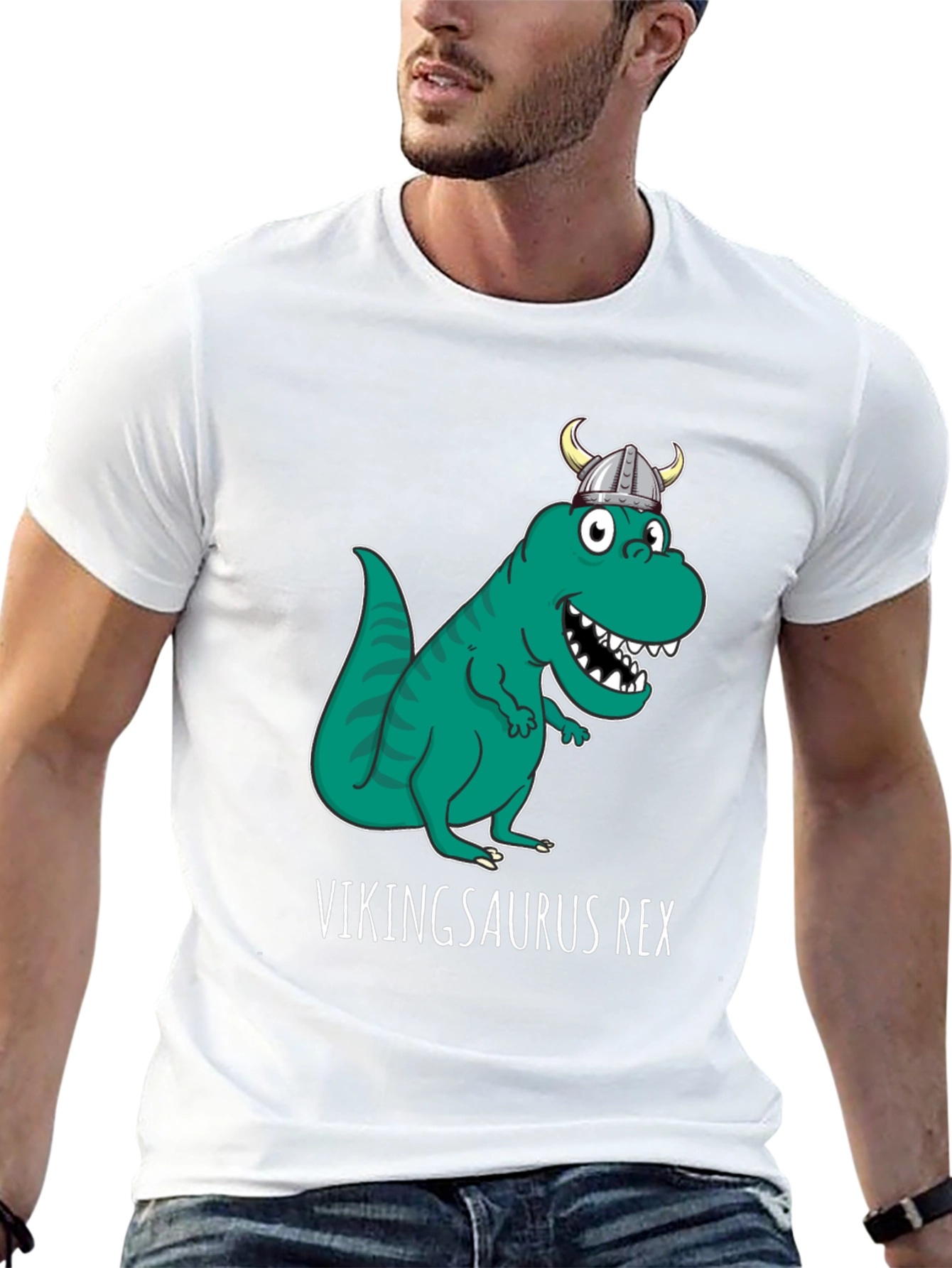 Vikingsaurus Rex T-Shirt - Funny Dinosaur Viking Tee