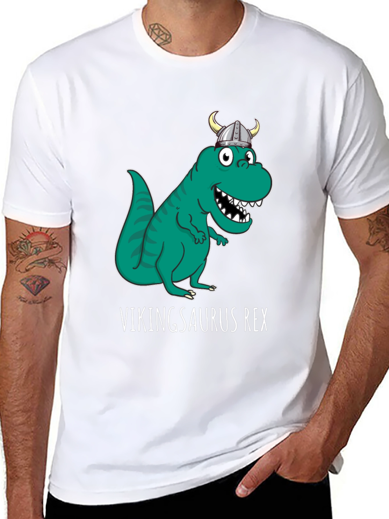 Vikingsaurus Rex T-Shirt - Funny Dinosaur Viking Tee