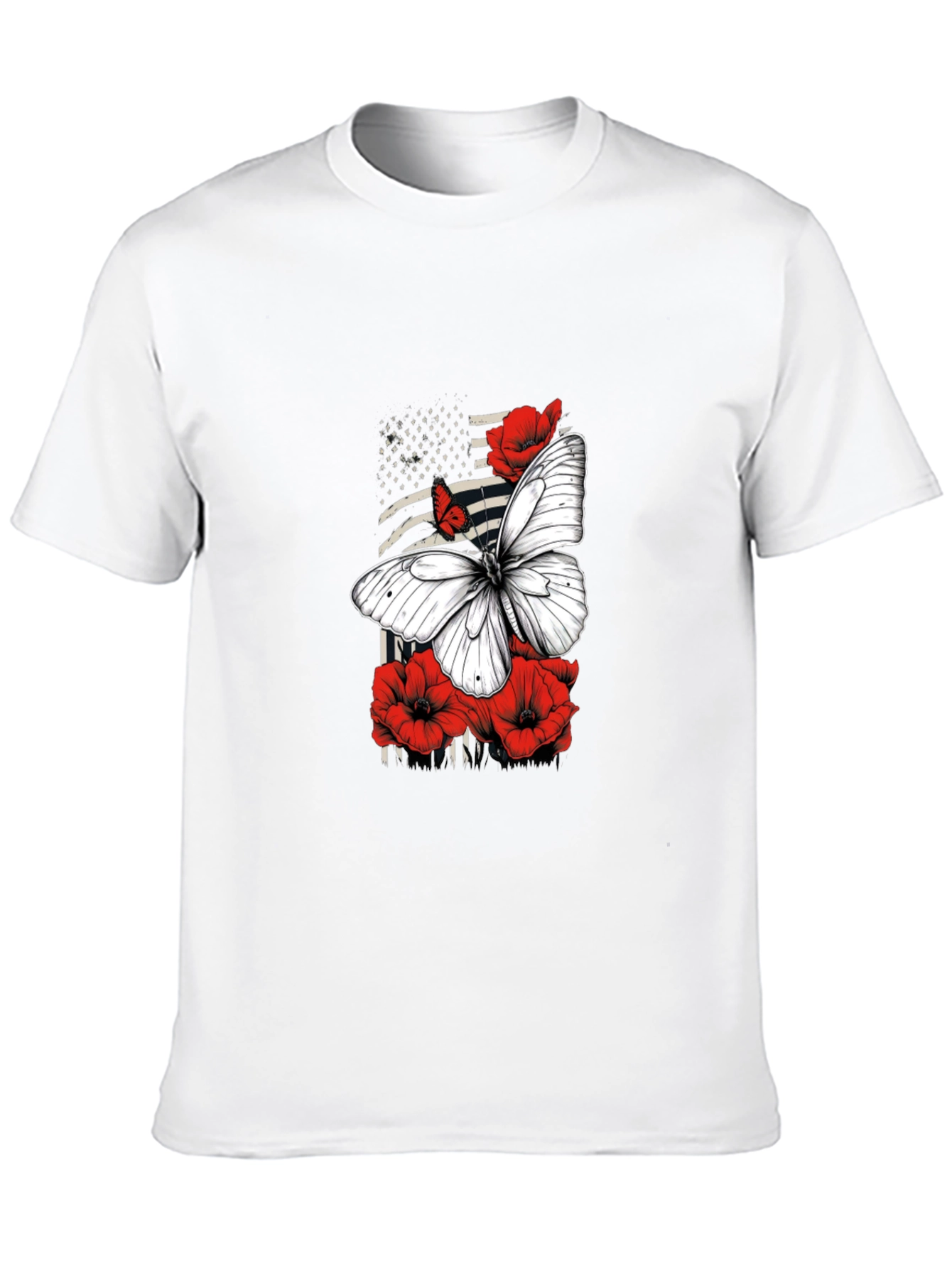 Butterfly & American Flag Graphic Tee