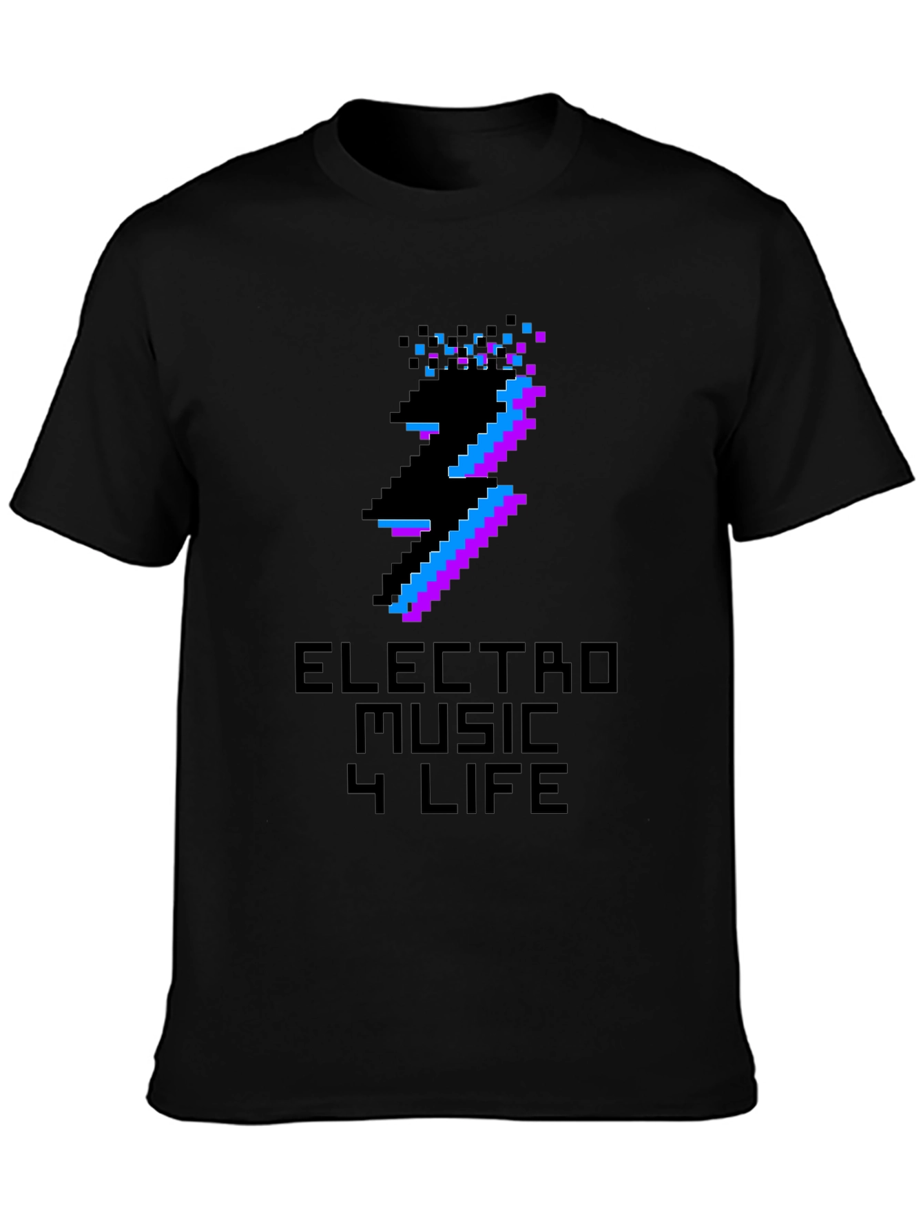 Electro Music Glitch T-Shirt - Pixel Art Rave Tee