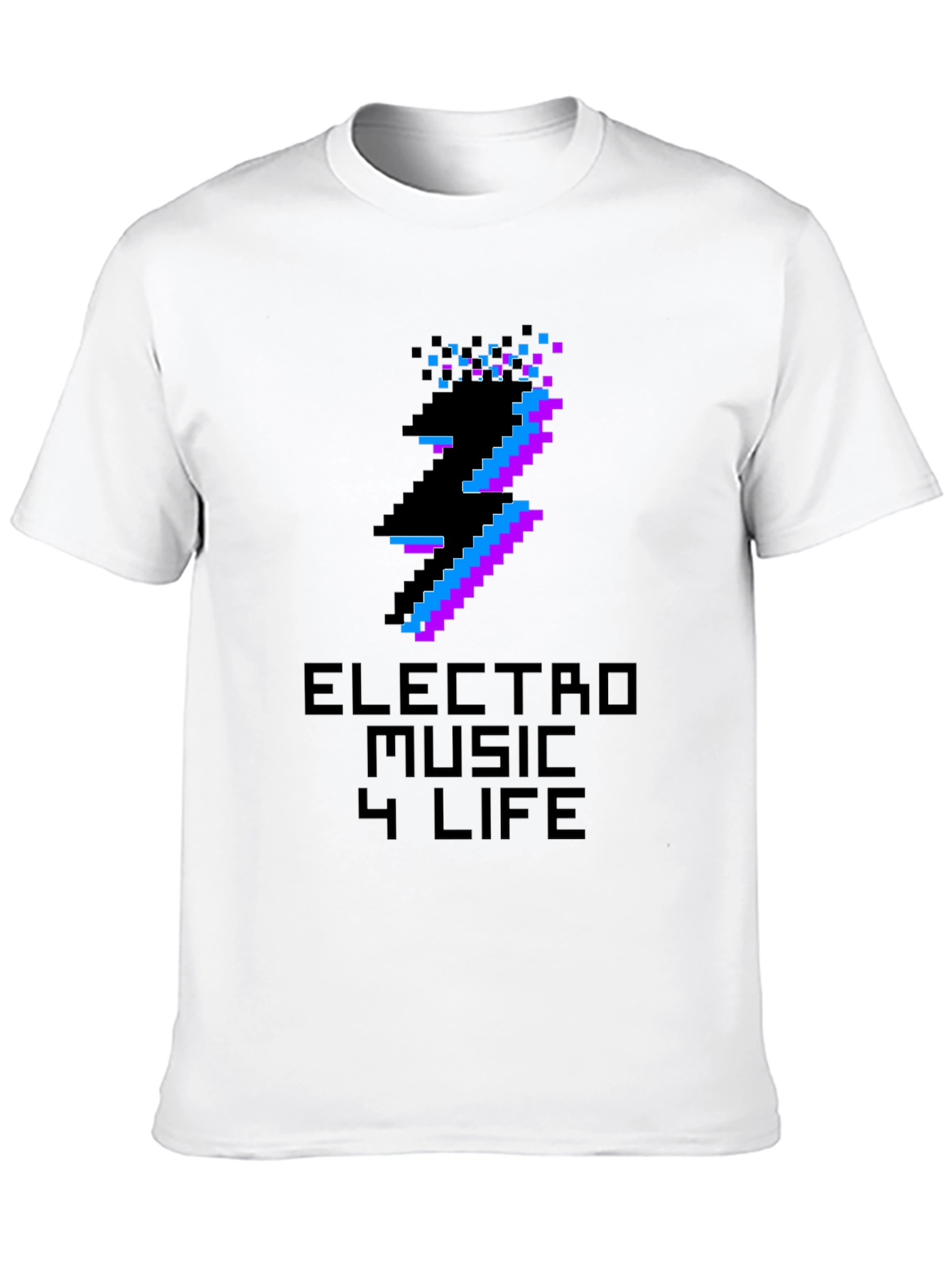 Electro Music Glitch T-Shirt - Pixel Art Rave Tee