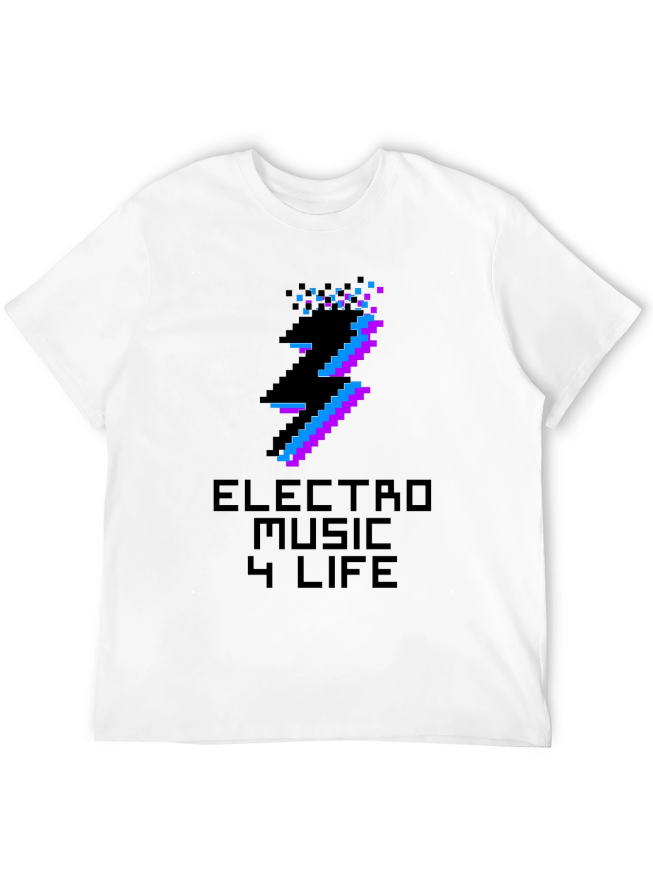 Electro Music Glitch T-Shirt - Pixel Art Rave Tee