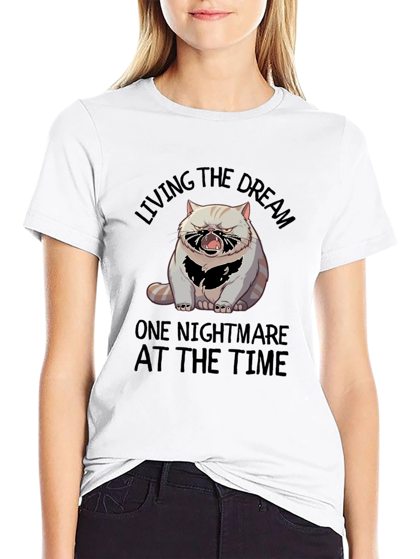 Living the Dream Cat Graphic T-Shirt