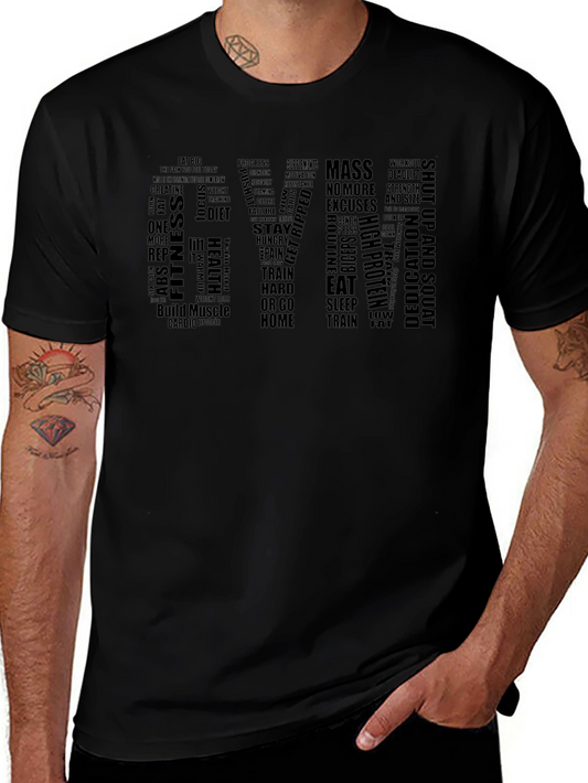 Gym Motivation Black Graphic Tee