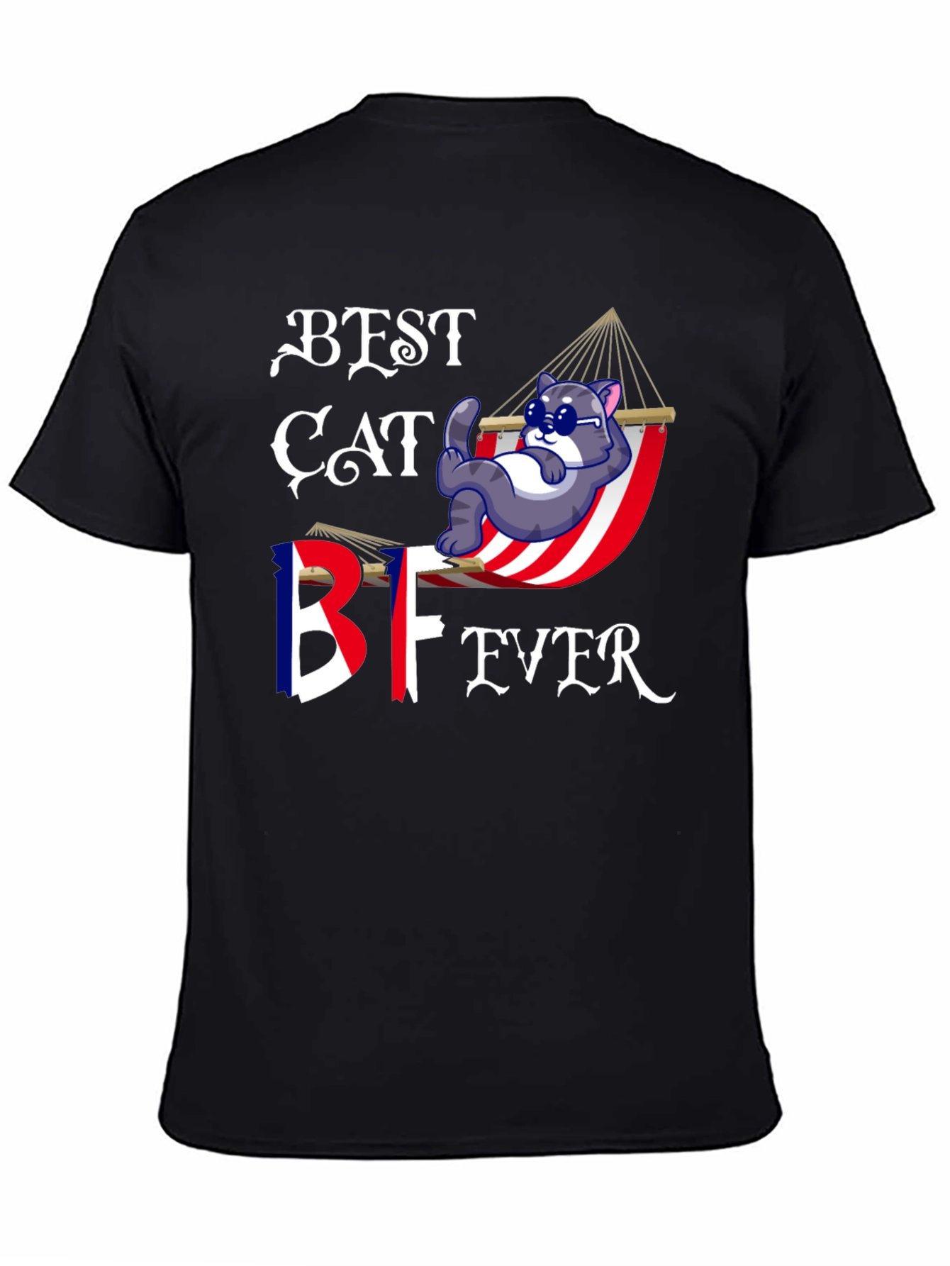 Best Cat BF Ever T-Shirt - Novelty Graphic Tee