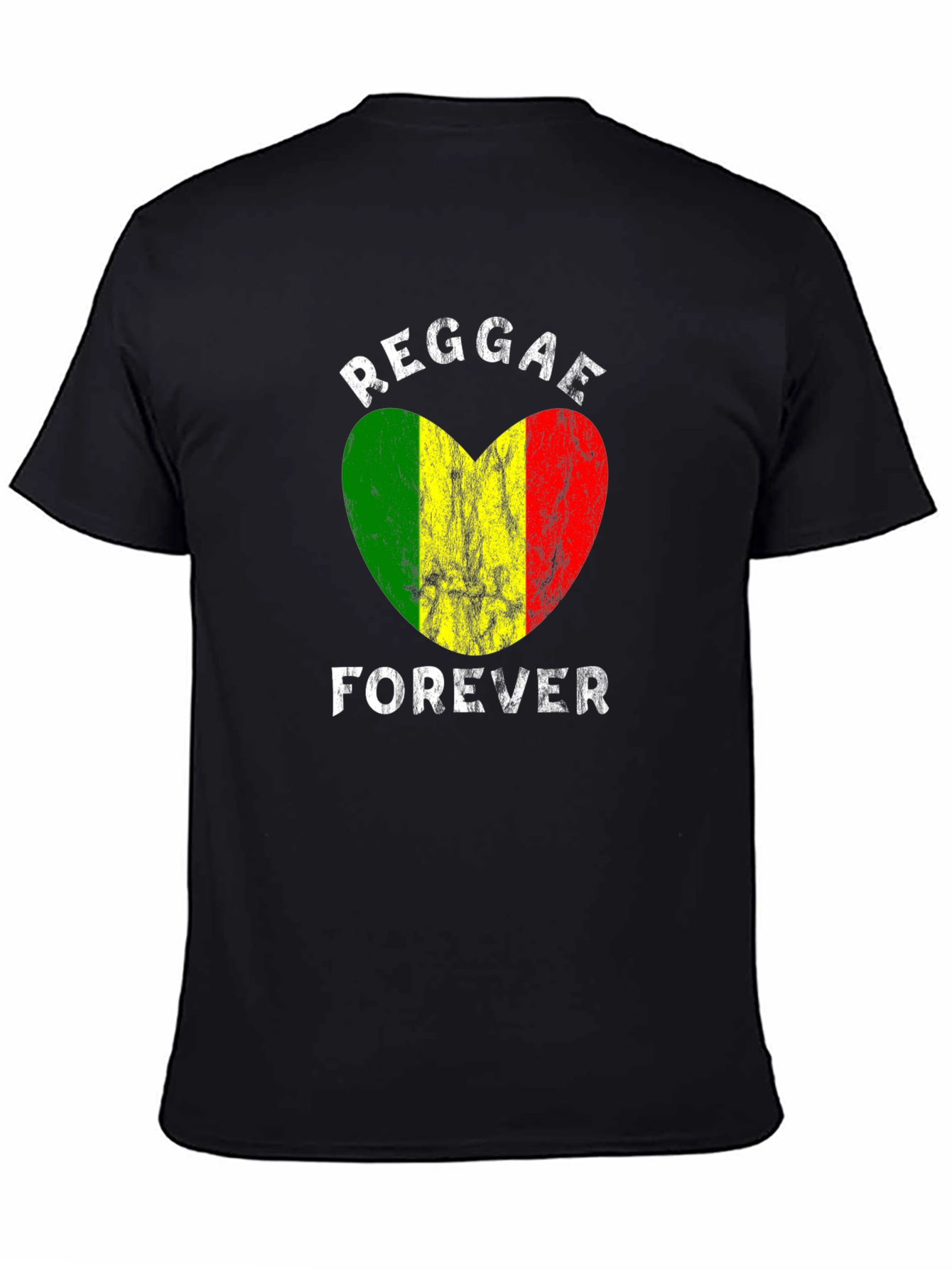 Reggae Forever Heart Graphic T-Shirt